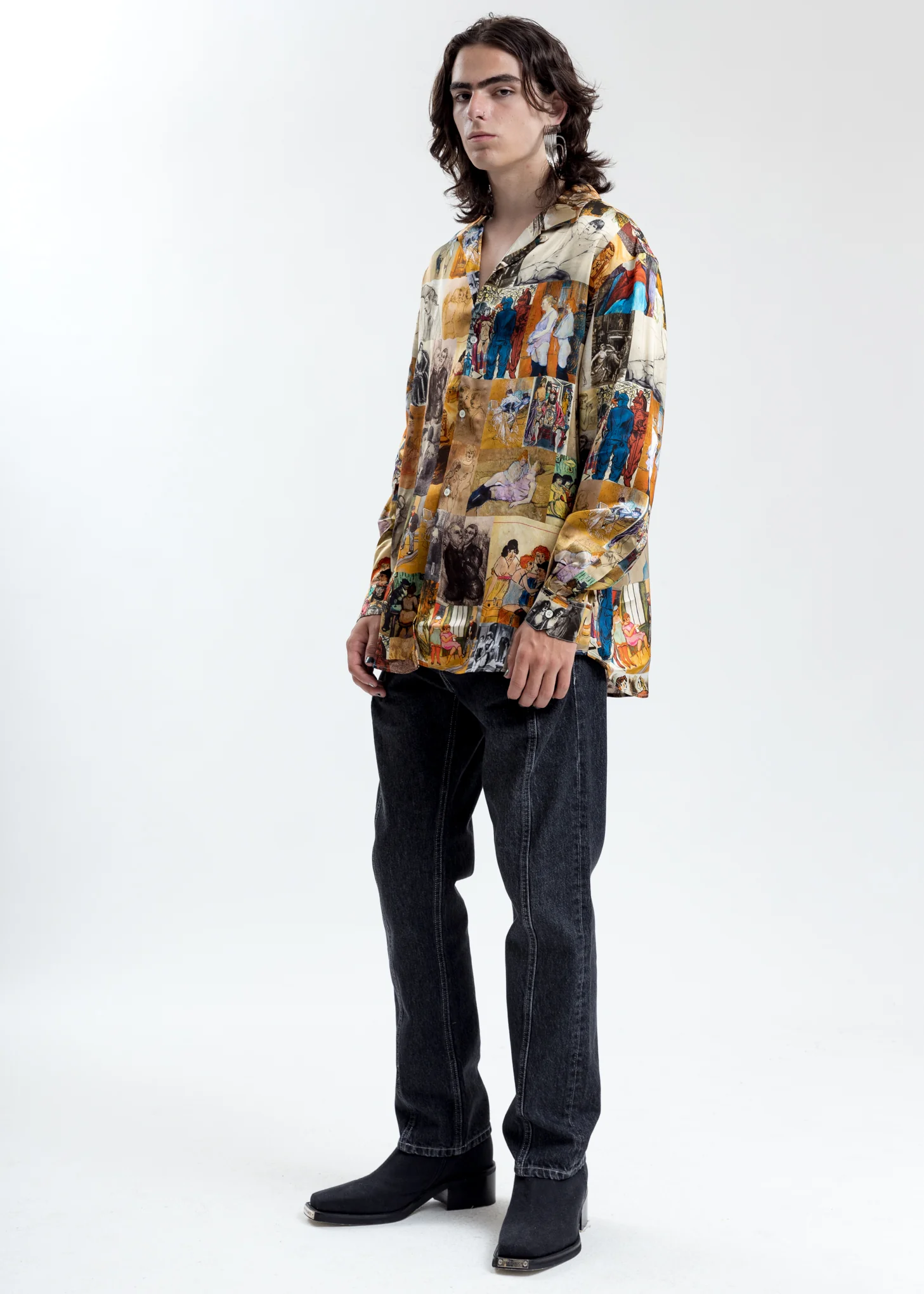 Multi Color Printed Pyjama Shirt - Image 5