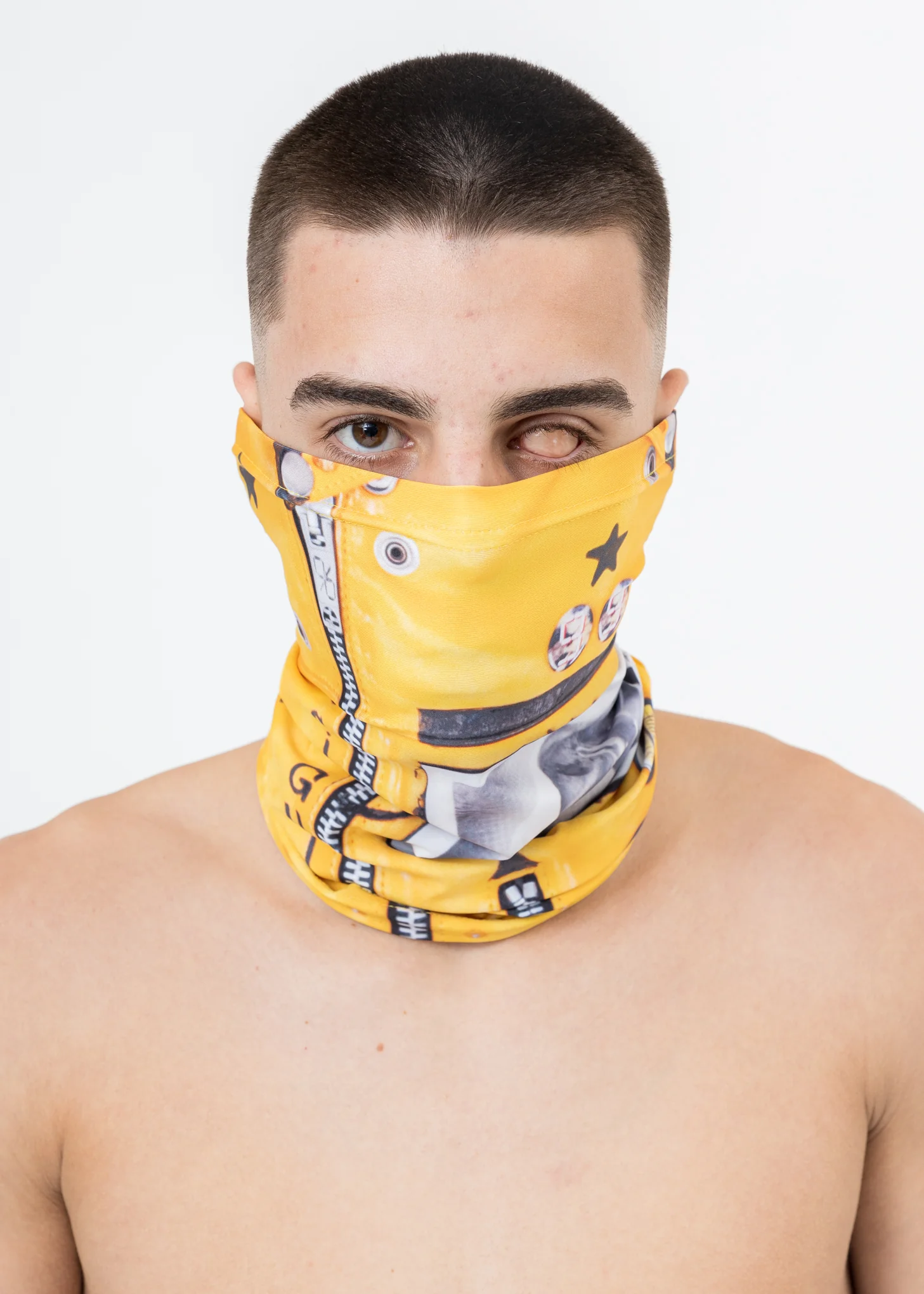 Mix Graphic Long Neckwarmer (YELLOW)