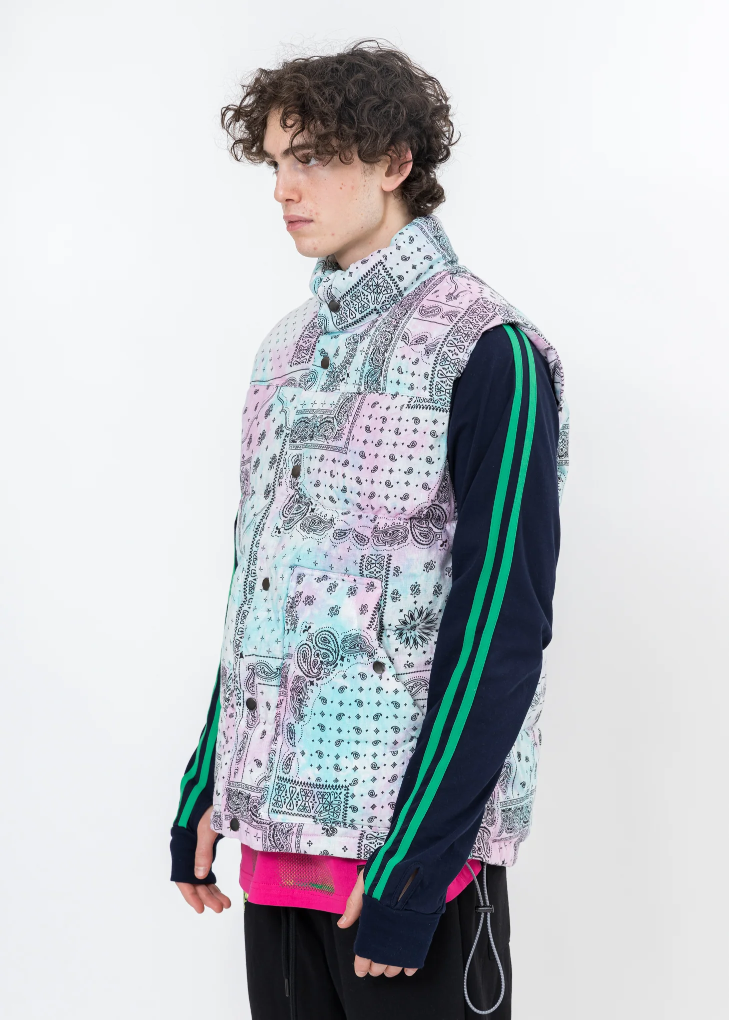 Multi Paisley Patchwork Down Vest - Image 4