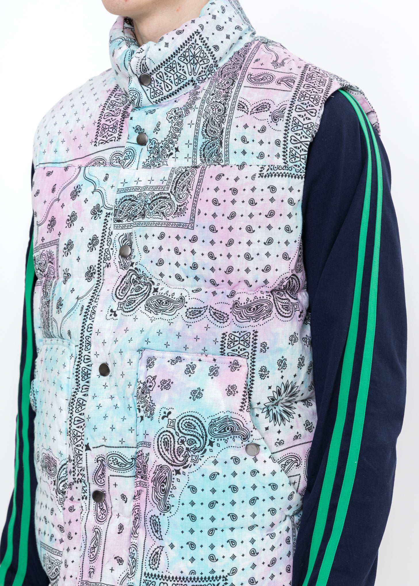 Multi Paisley Patchwork Down Vest - Image 7