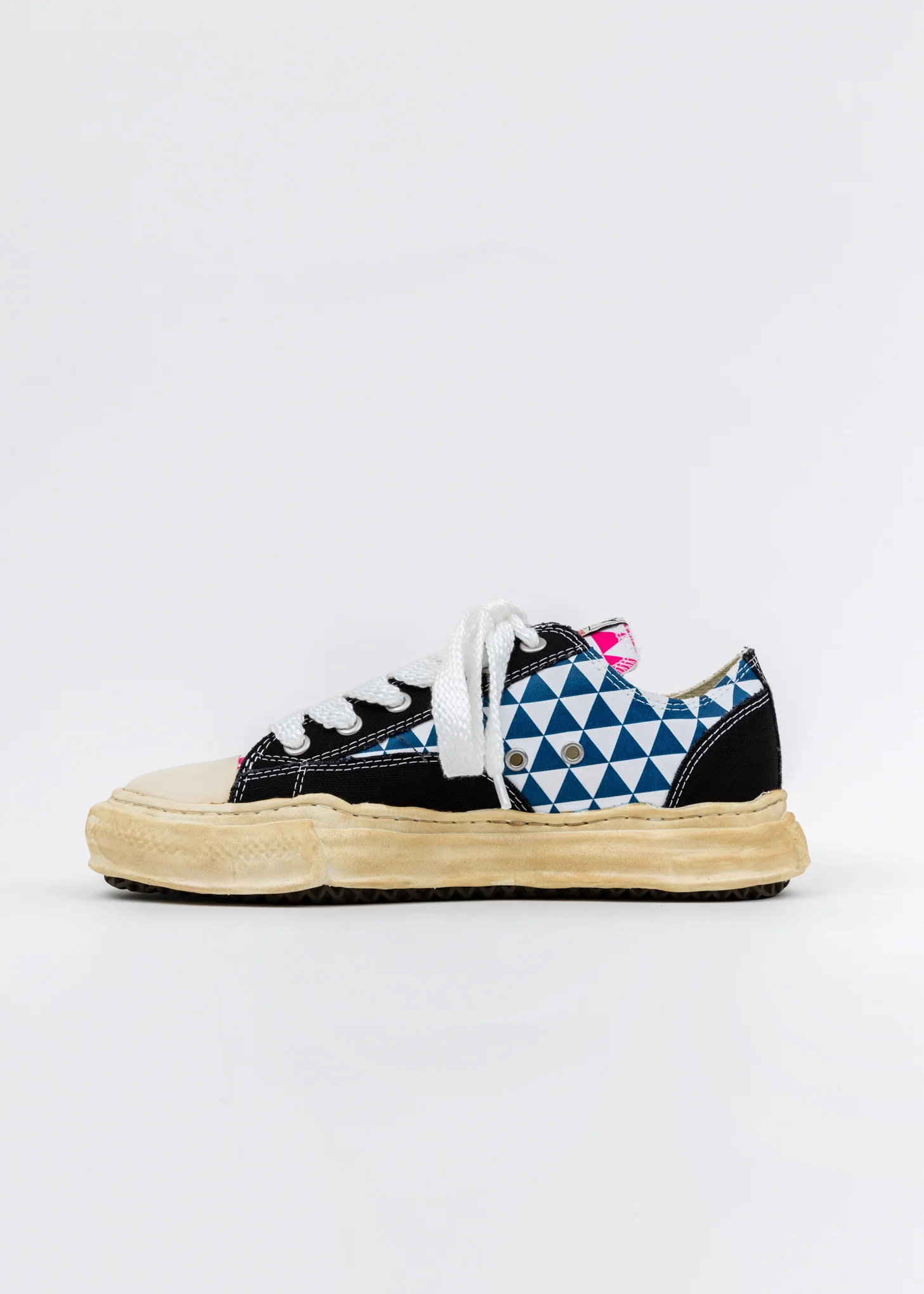 Multi Printed Canvas Original Sole Overdyed Lowcut Sneaker - Image 4