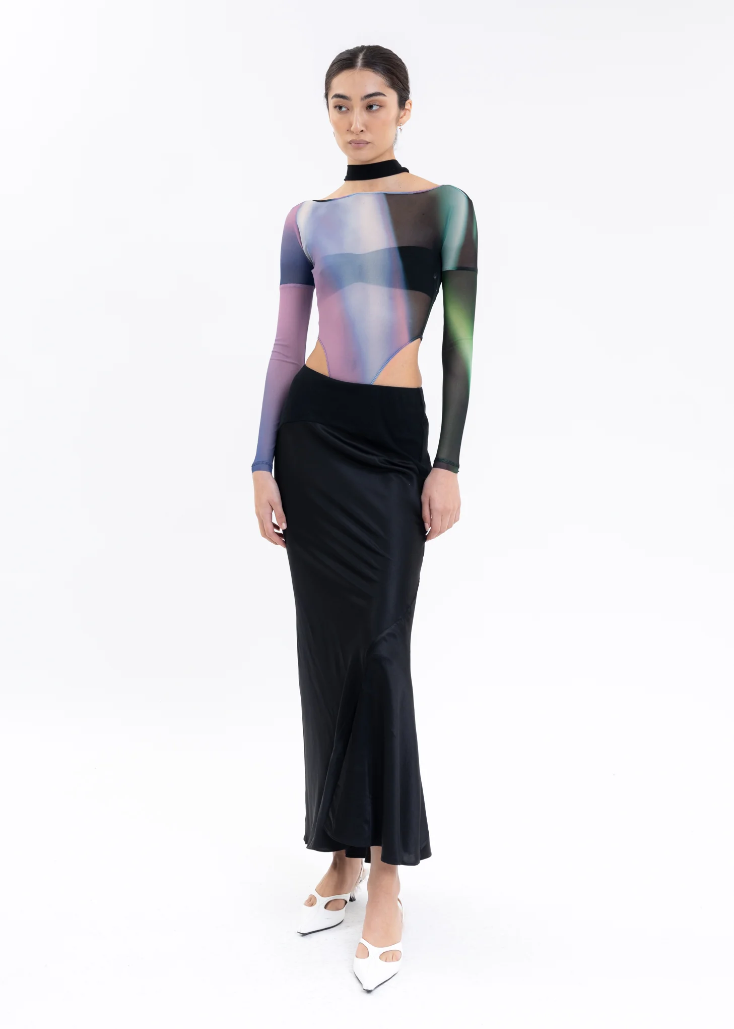Multi Purple Mesh Bodysuit - Image 5