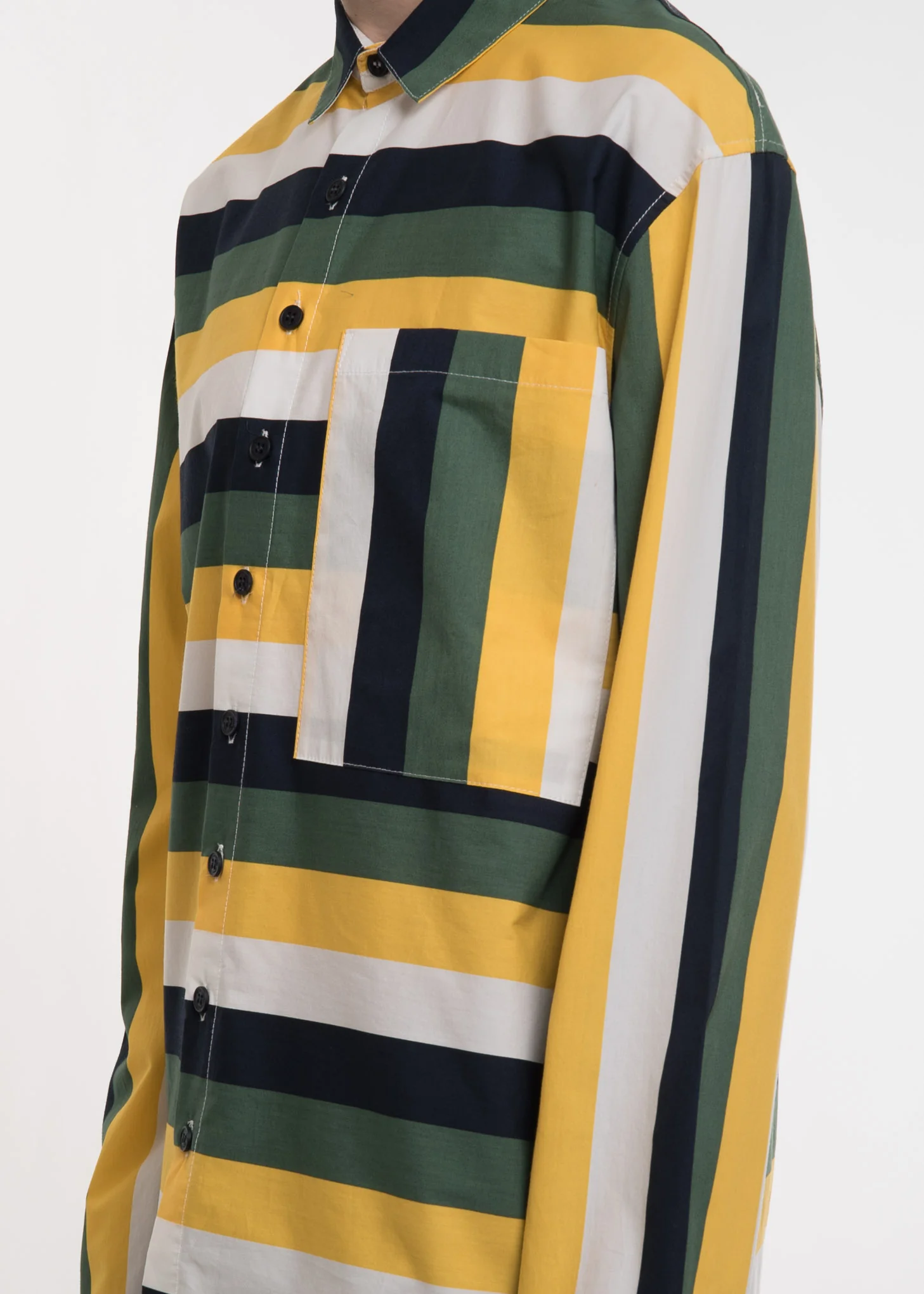 Multi Stripe Classic Shirt with Pocket - Image 4