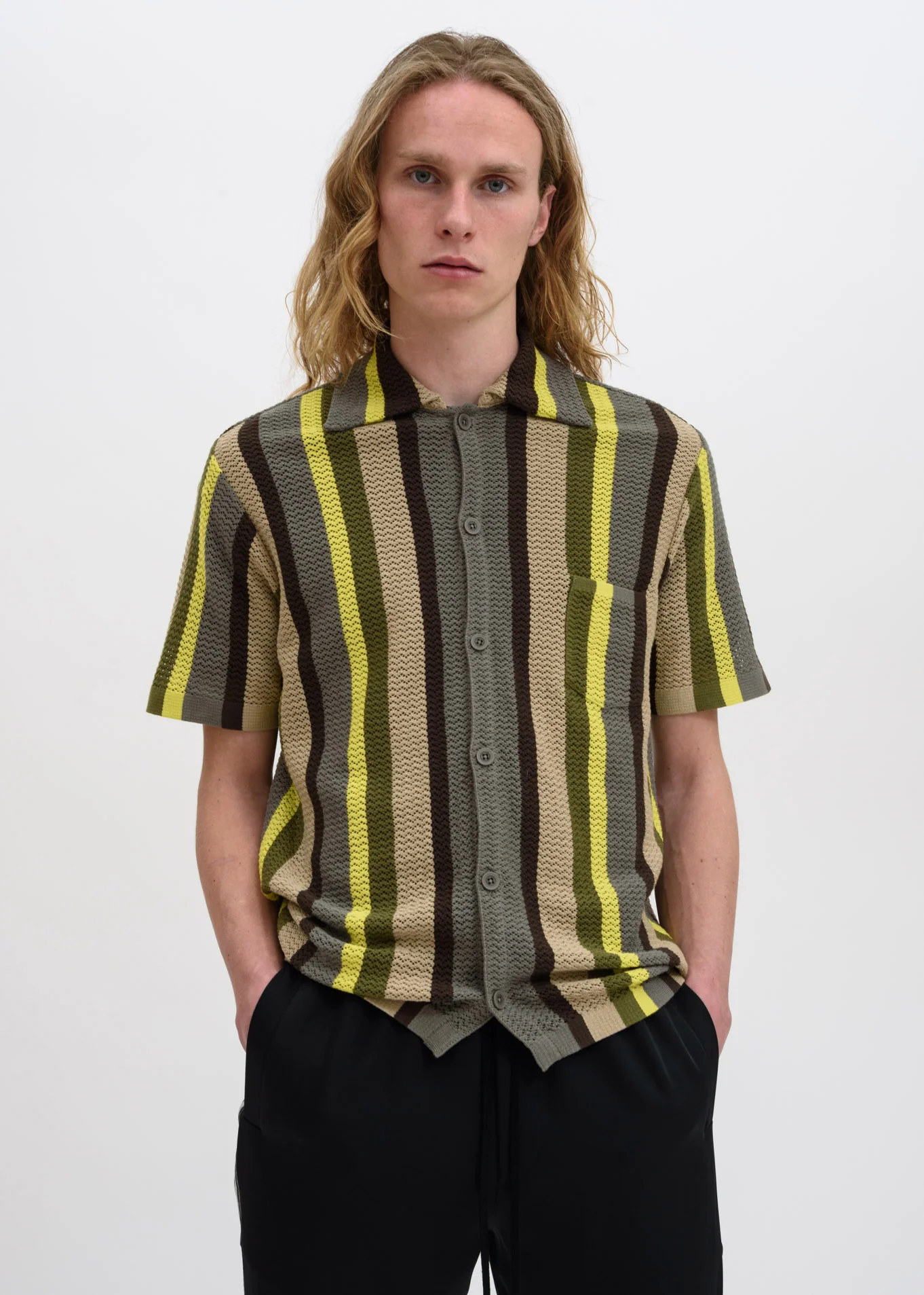 Multi Stripe Wes Knit Shirt