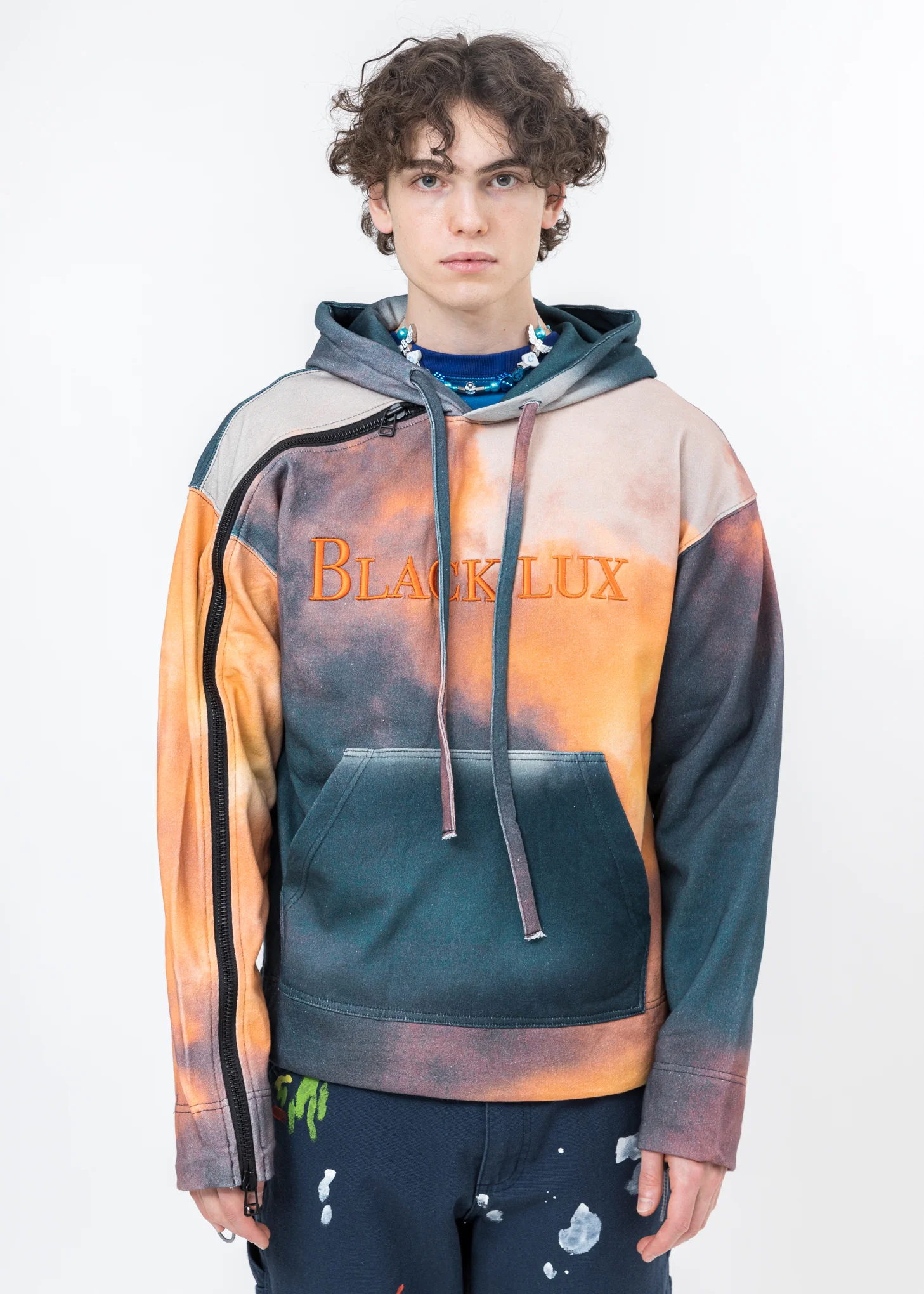 Multi Sunset Cloud Print Hoodie