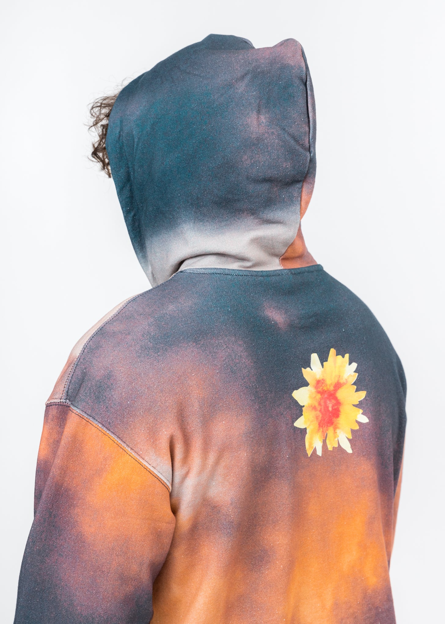 Multi Sunset Cloud Print Hoodie - Image 2