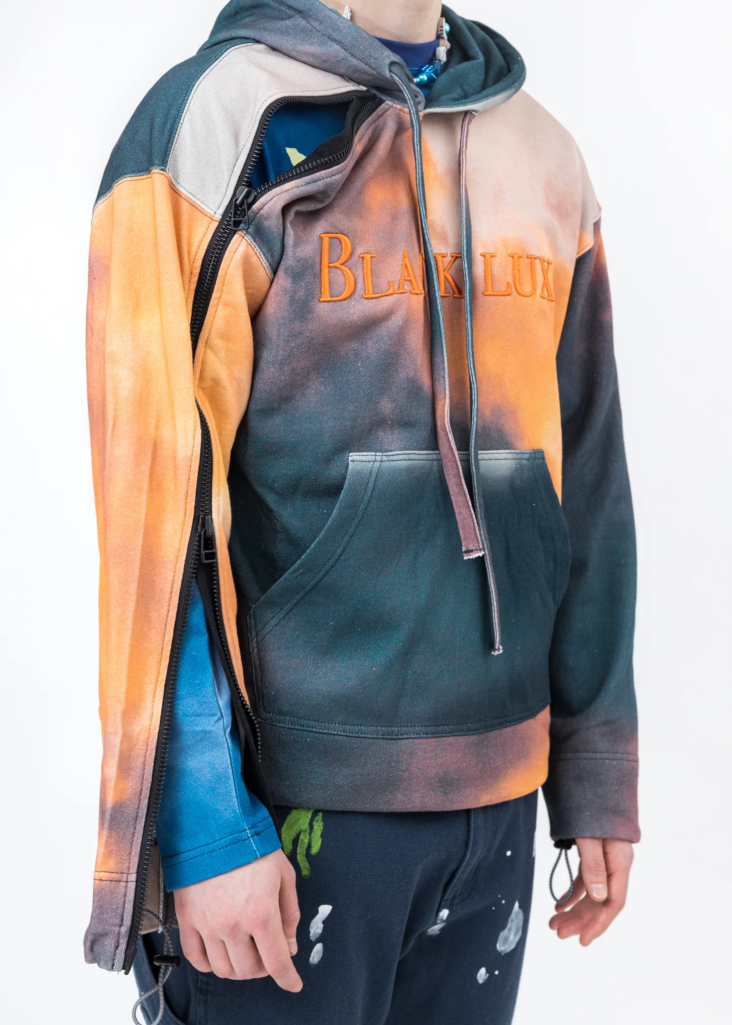 Multi Sunset Cloud Print Hoodie - Image 6