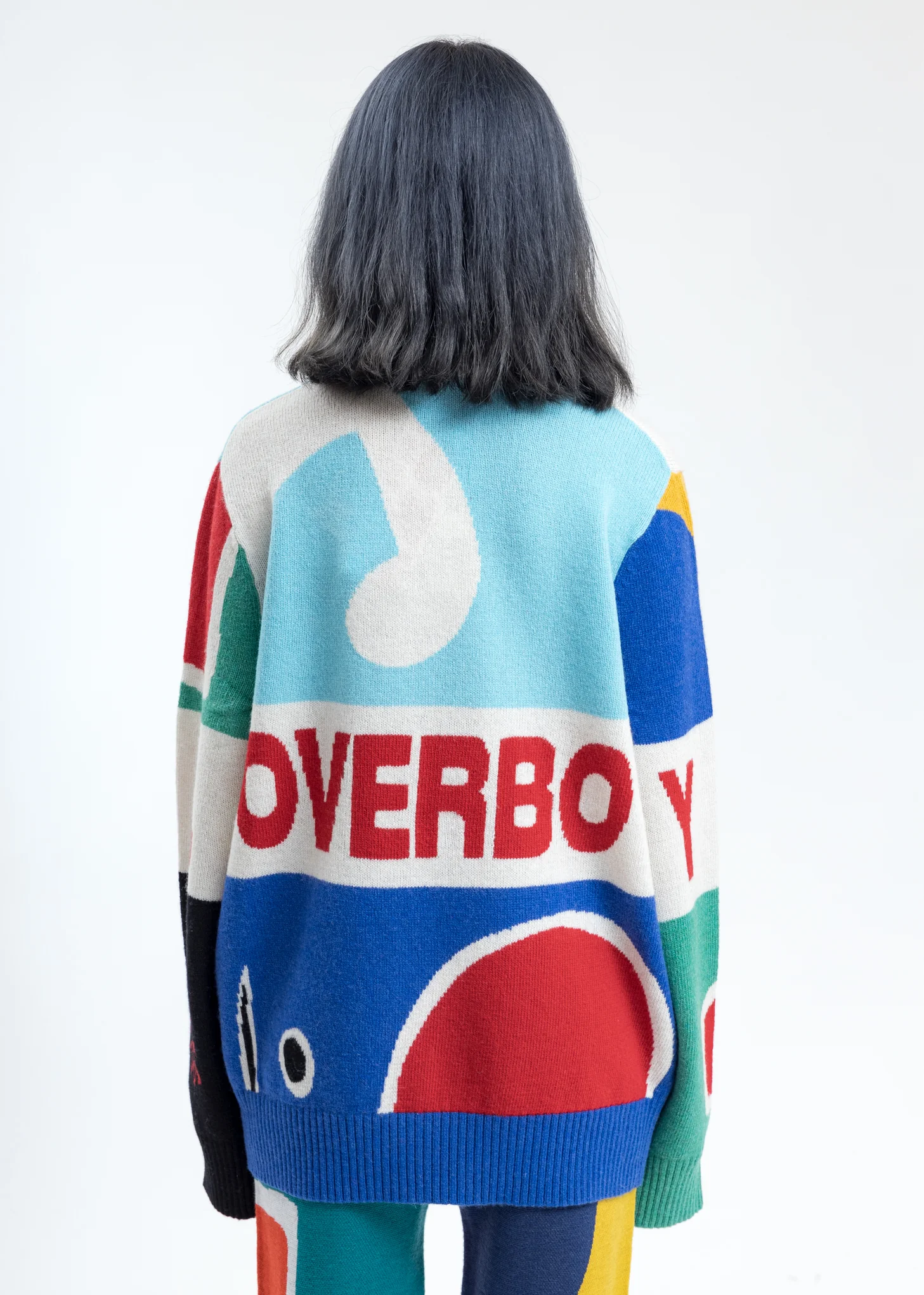 Multicolor Block Artwork Graphic Sweater - Image 2