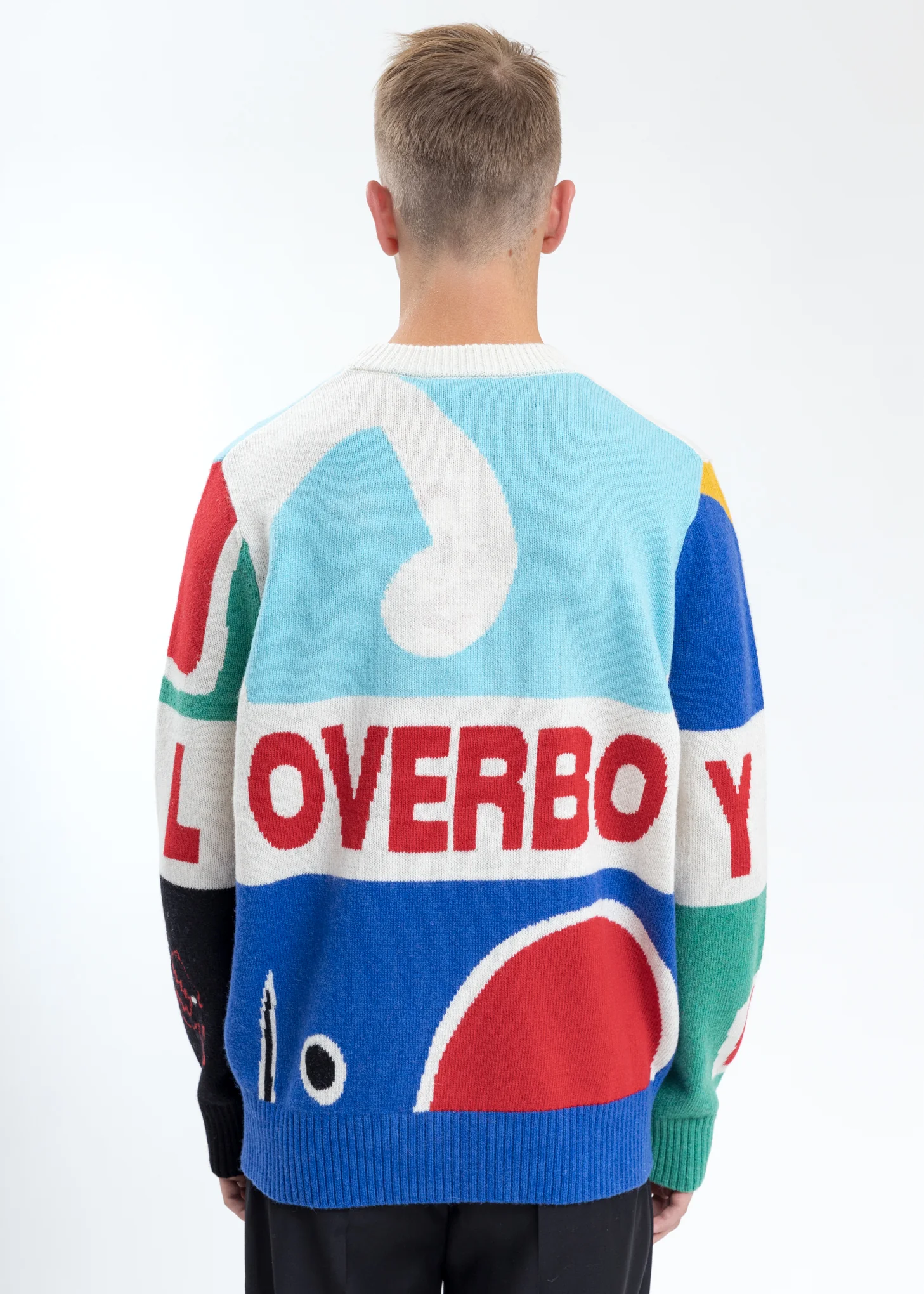 Multicolor Block Artwork Graphic Sweater - Image 2