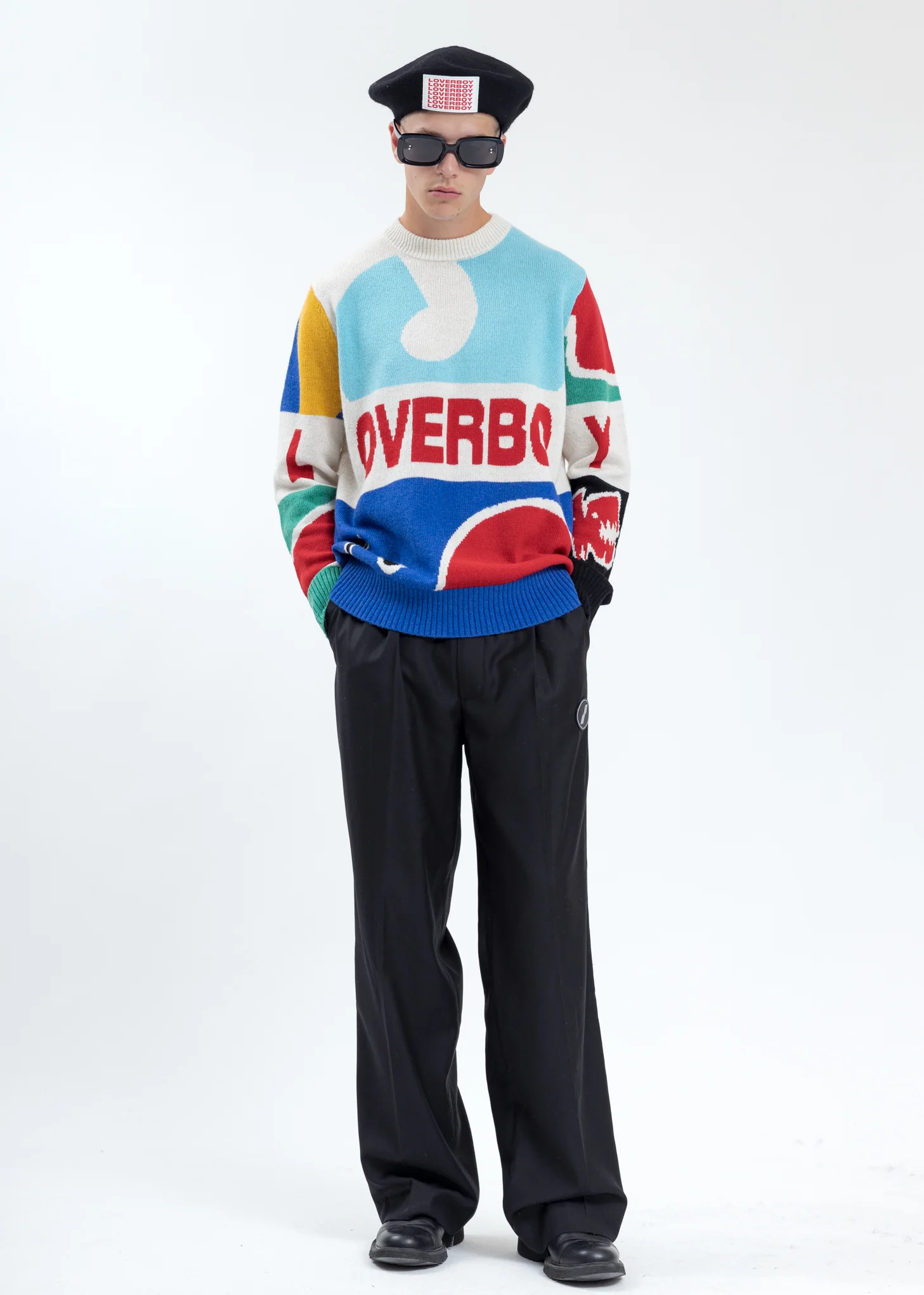 Multicolor Block Artwork Graphic Sweater - Image 6