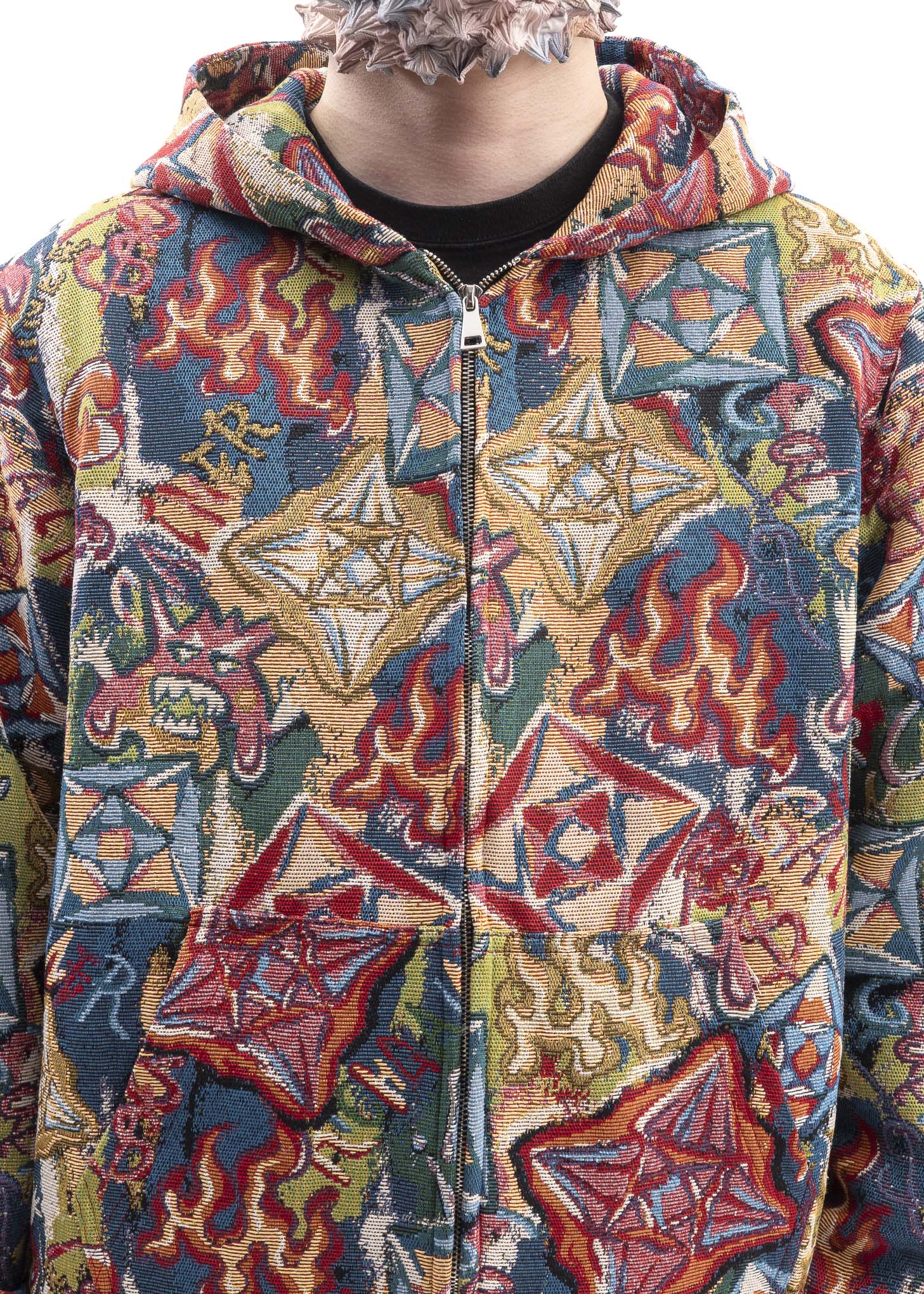 MULTICOLOR EMBROIDERY ZIPUP HOODIES - Image 4