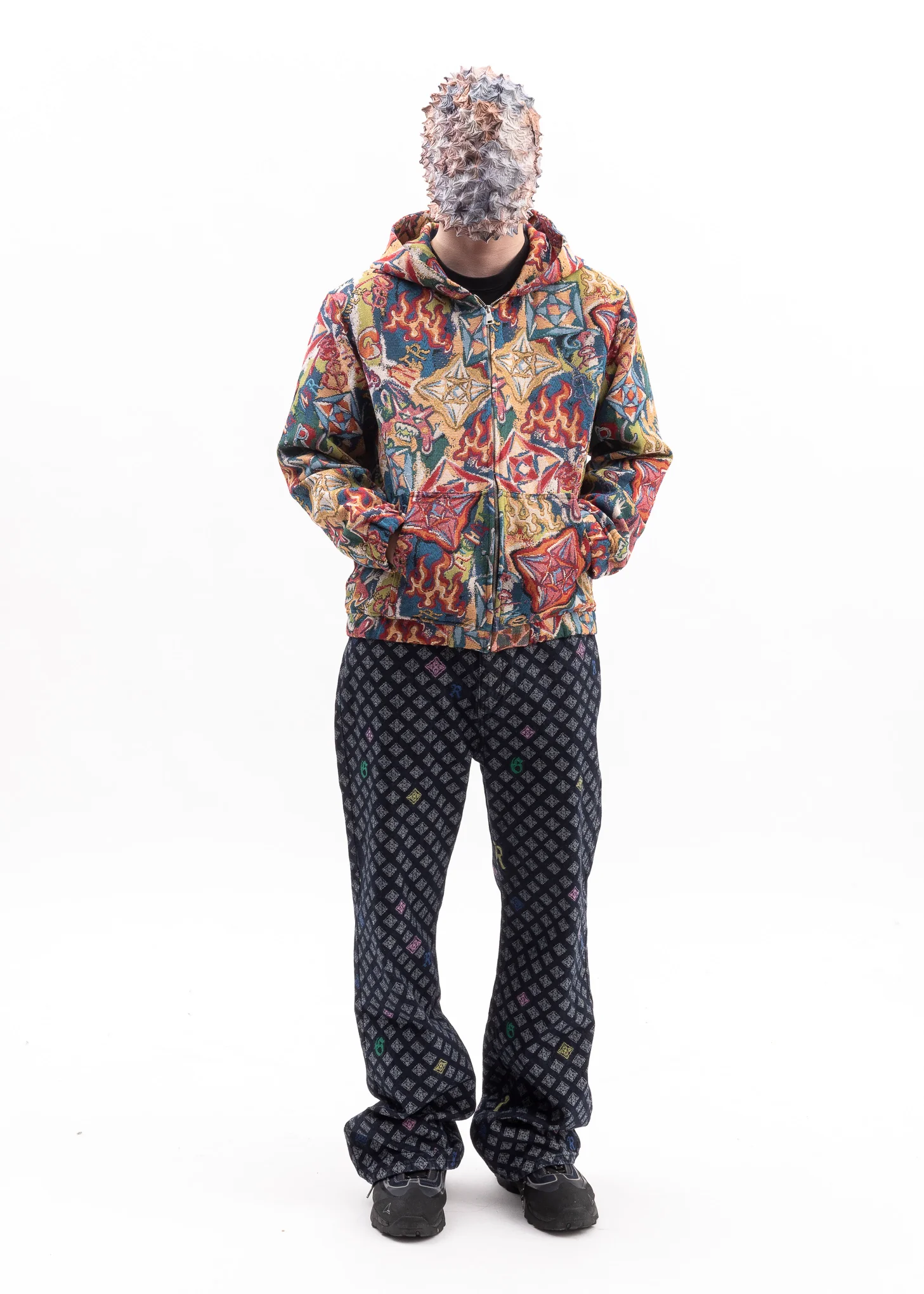 MULTICOLOR EMBROIDERY ZIPUP HOODIES - Image 5