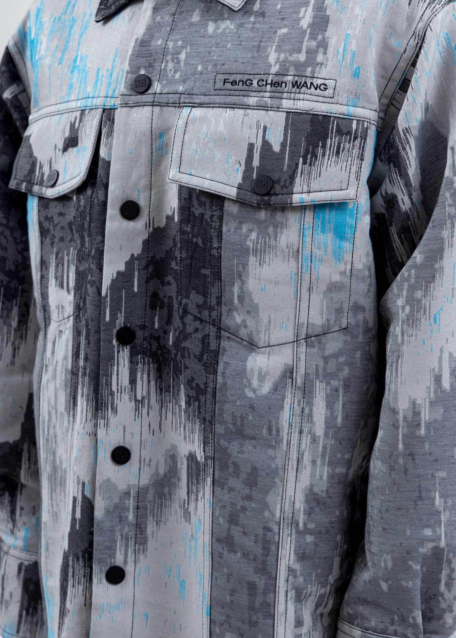 Multicolor Jacquard Long Jacket - Image 4