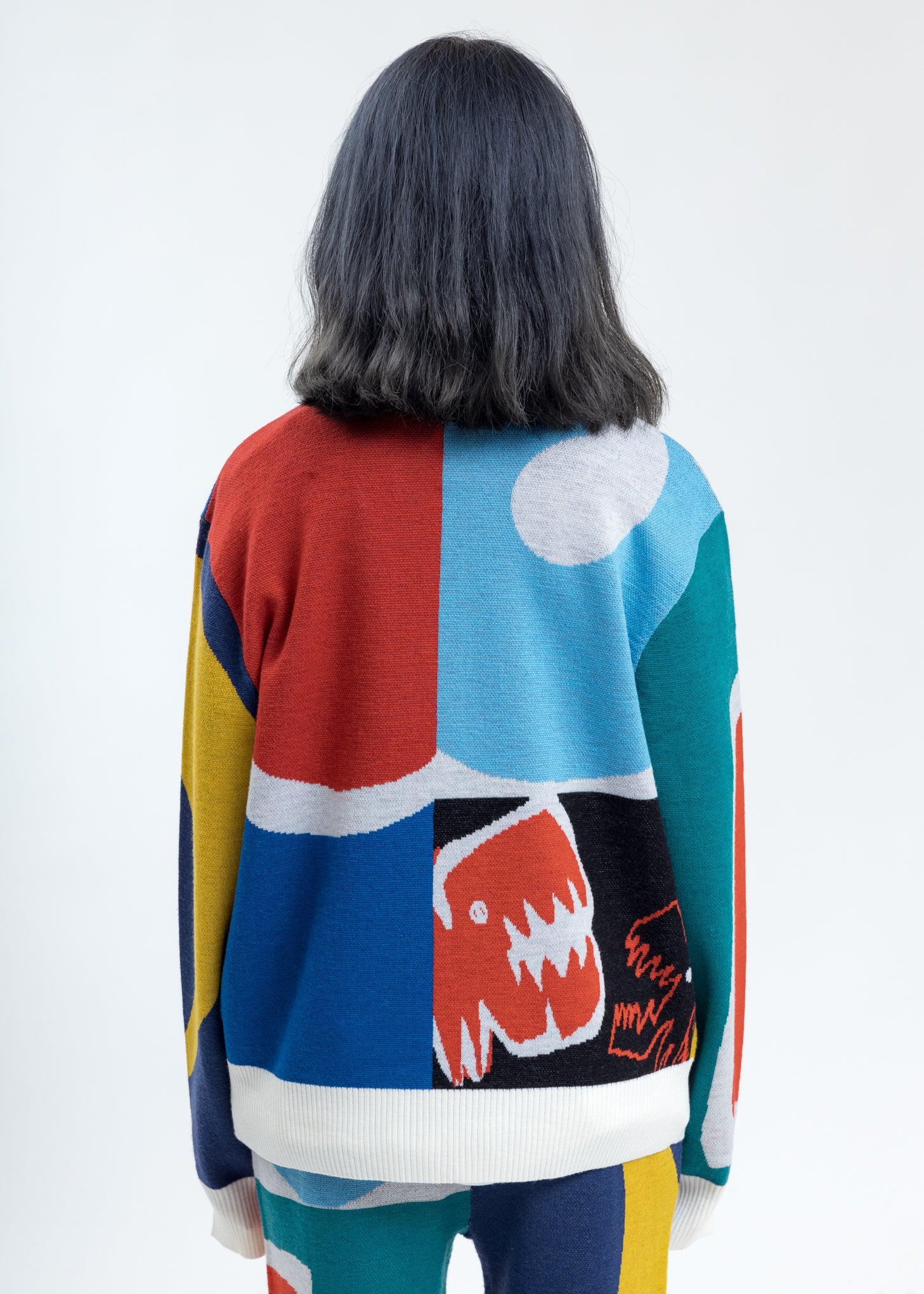 Multicolor Merino Wool Flag Track Jacket - Image 2