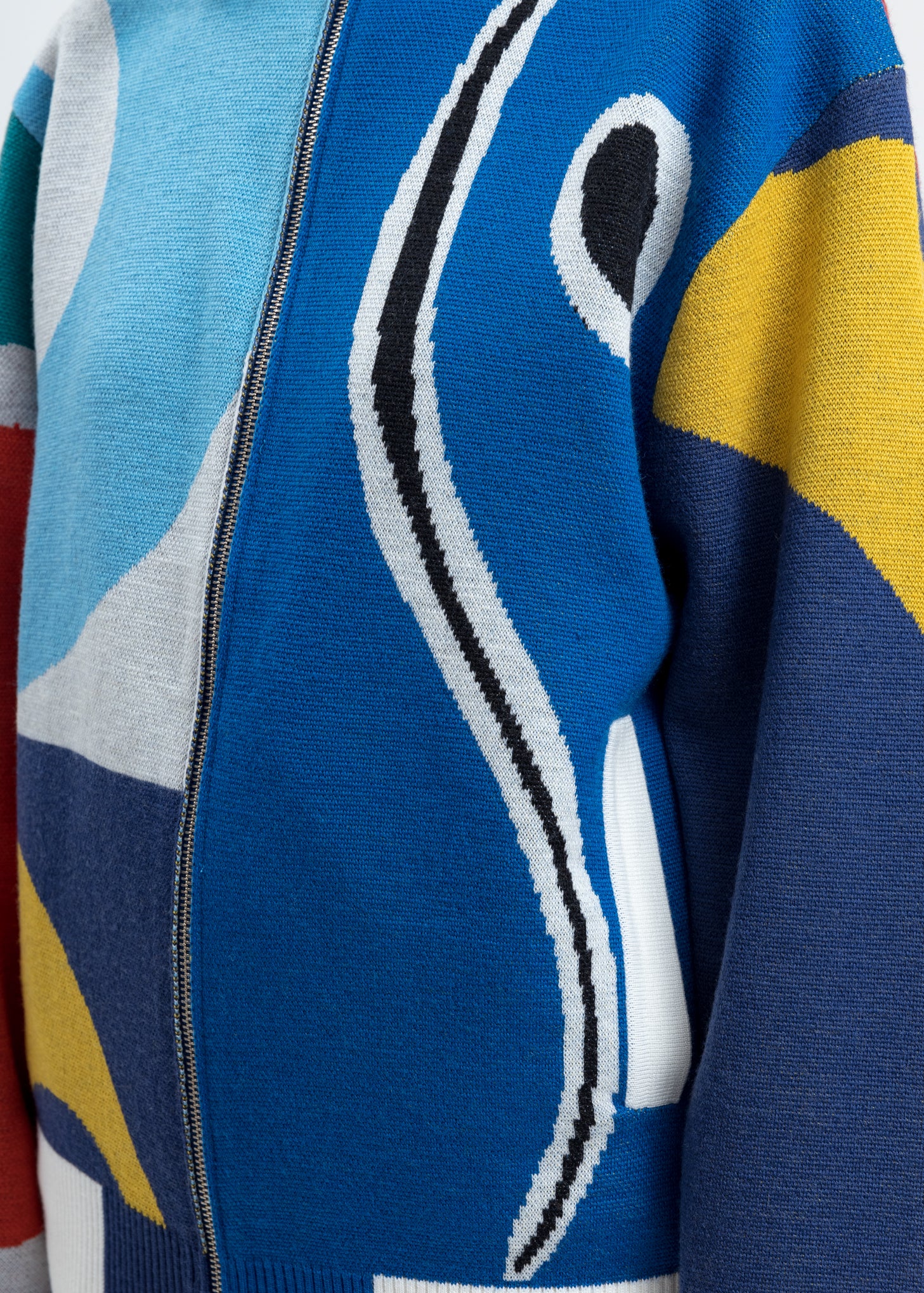 Multicolor Merino Wool Flag Track Jacket - Image 6