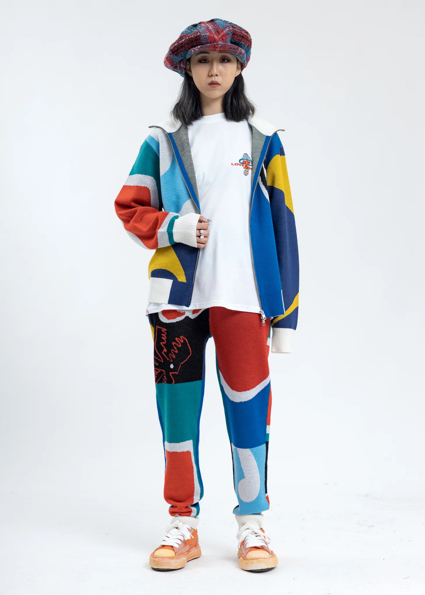 Multicolor Merino Wool Flag Track Jacket - Image 8