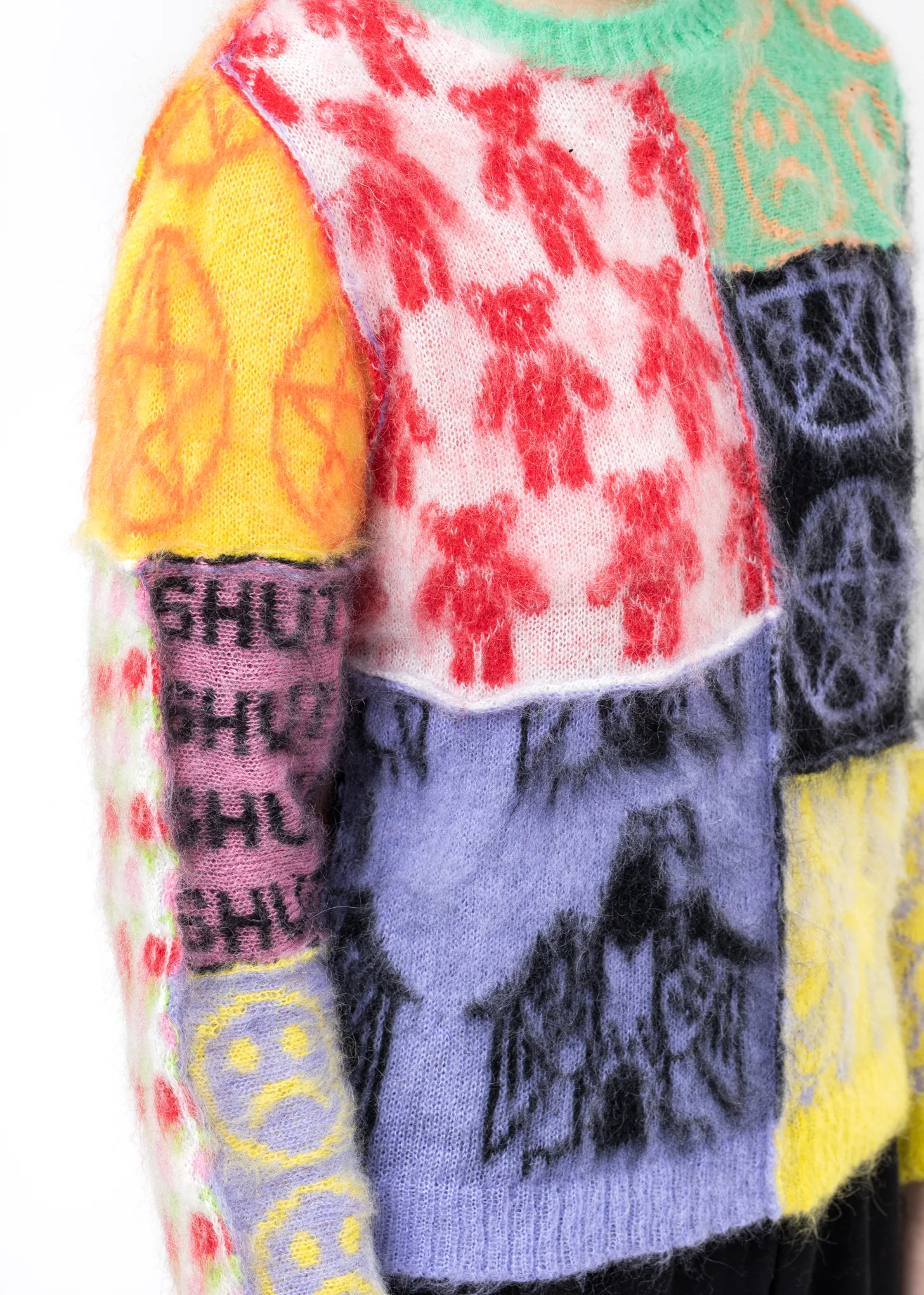 Multicolor Patchwork Knit Jumper - Image 5