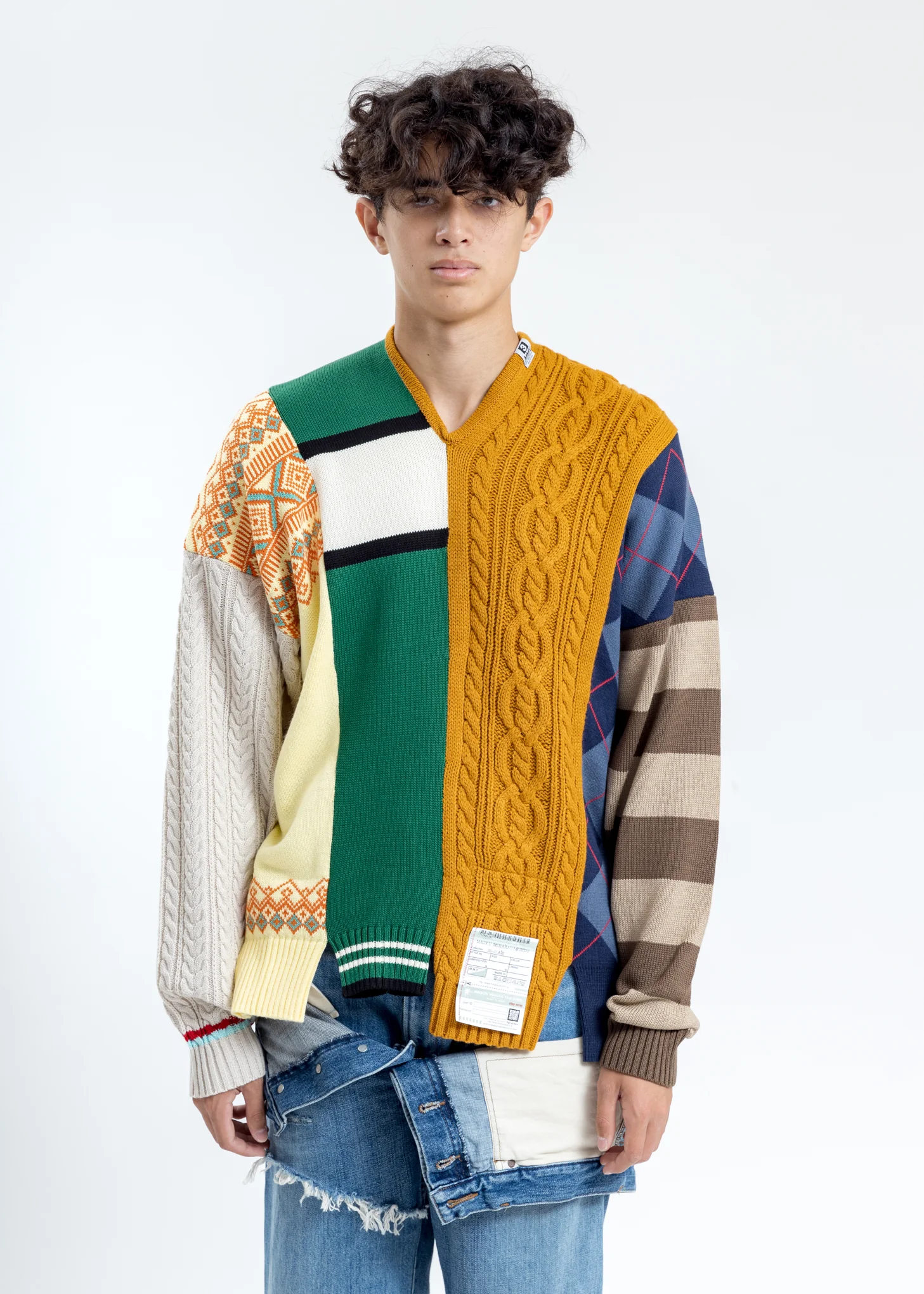 Multicolor Sleeves Pullover
