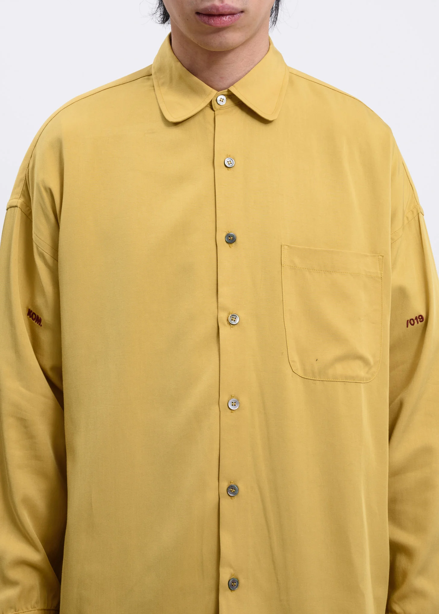 Mustard 019 Oversized Shirt - Image 4