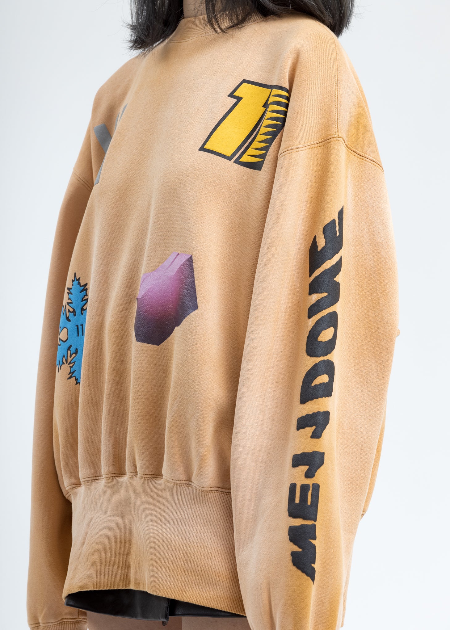 Mustard Multi Logo Sweatshirt - Image 3