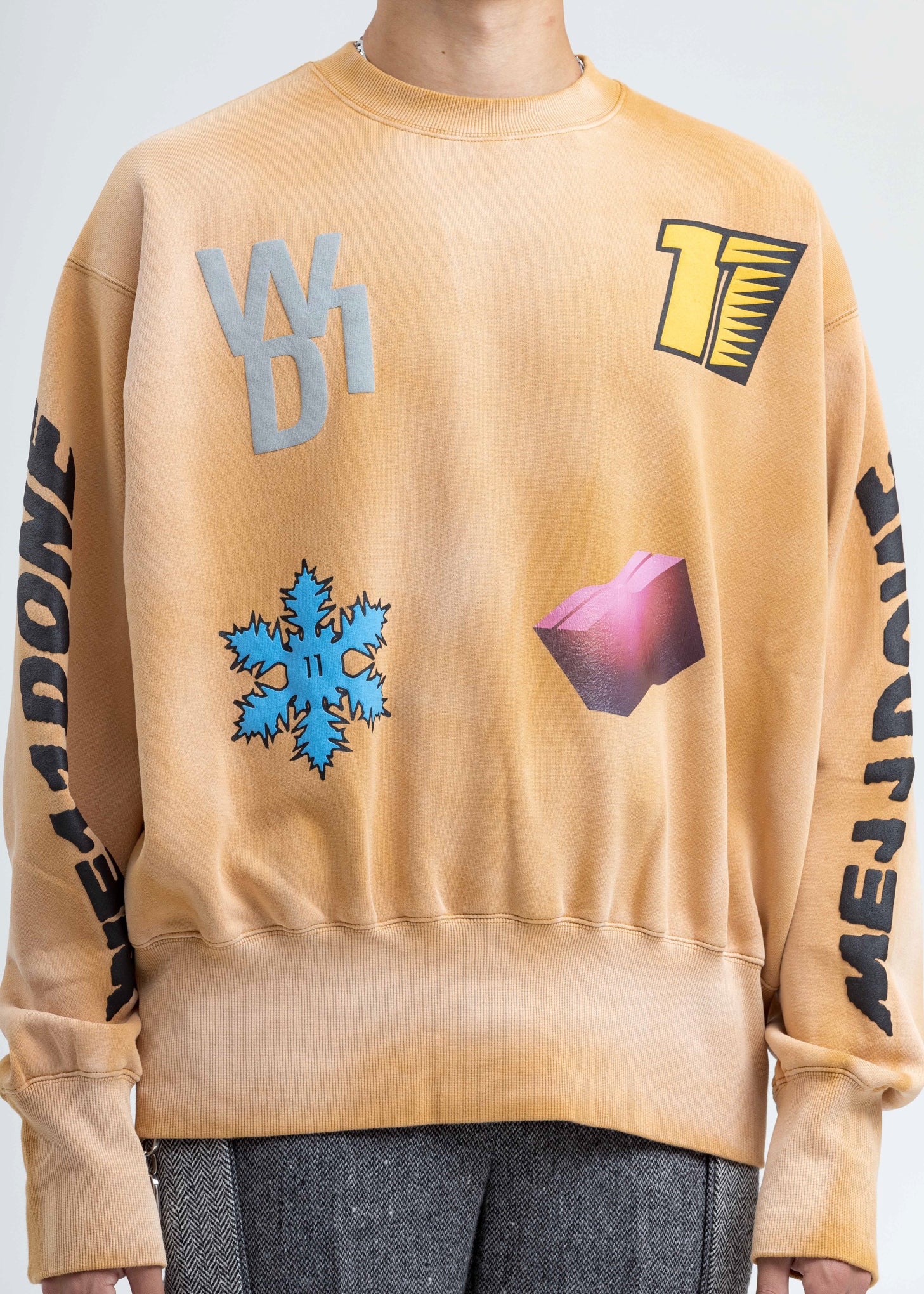 Mustard Multi Logo Sweatshirt - Image 3