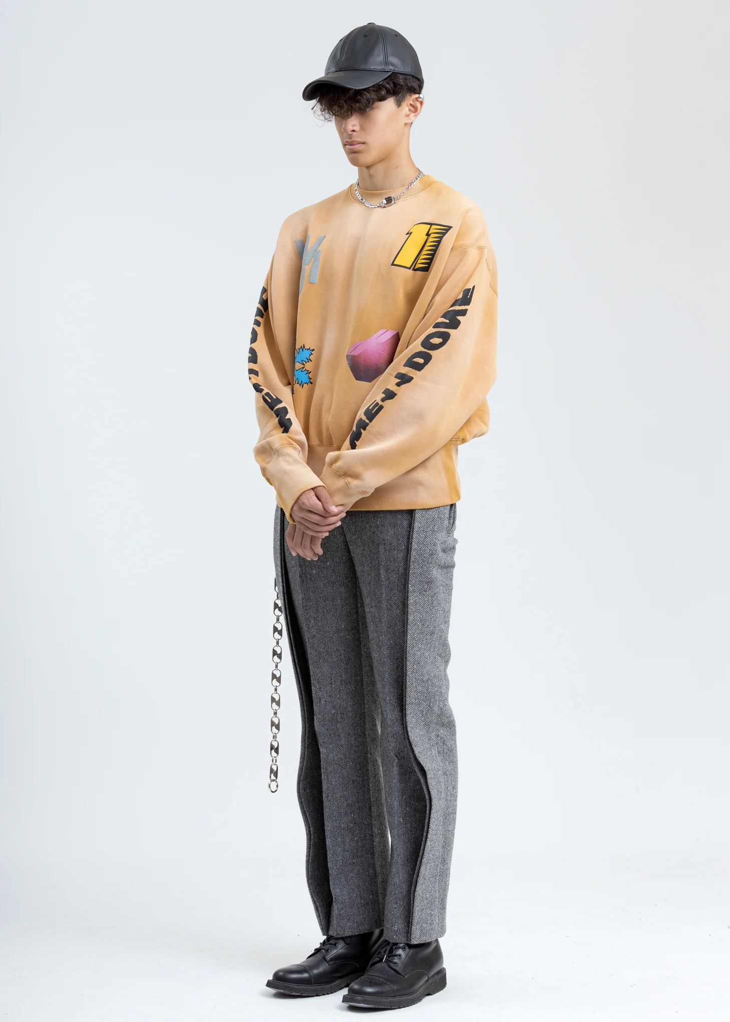 Mustard Multi Logo Sweatshirt - Image 5