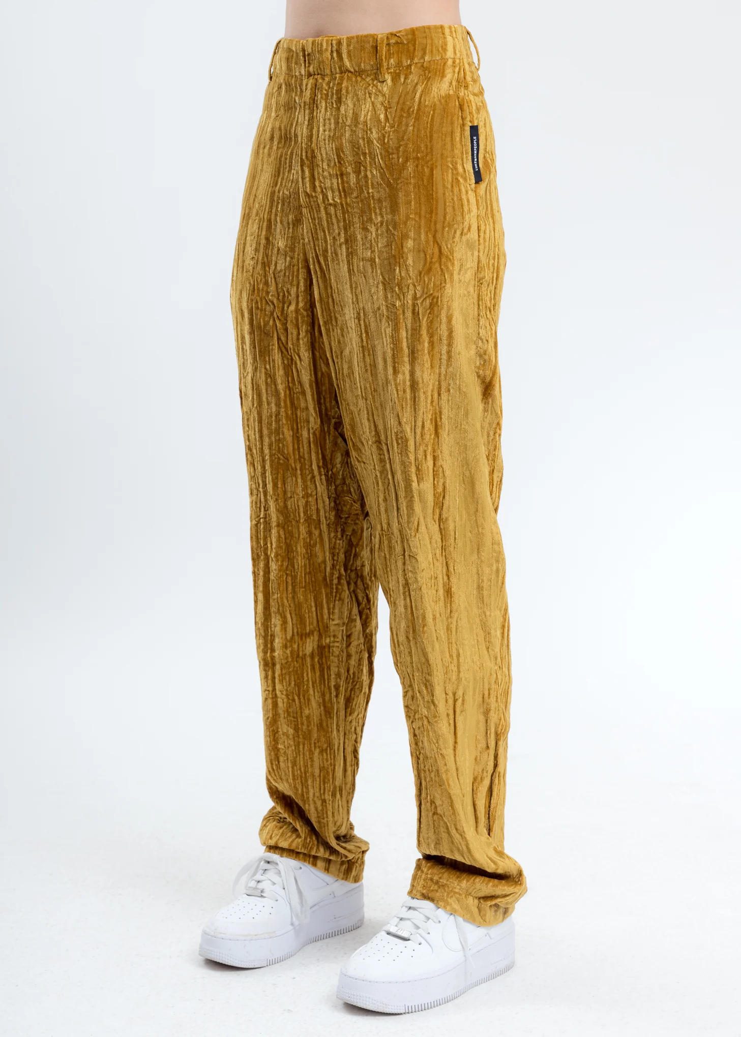 Mustard Velvet Pajama Pants - Image 2