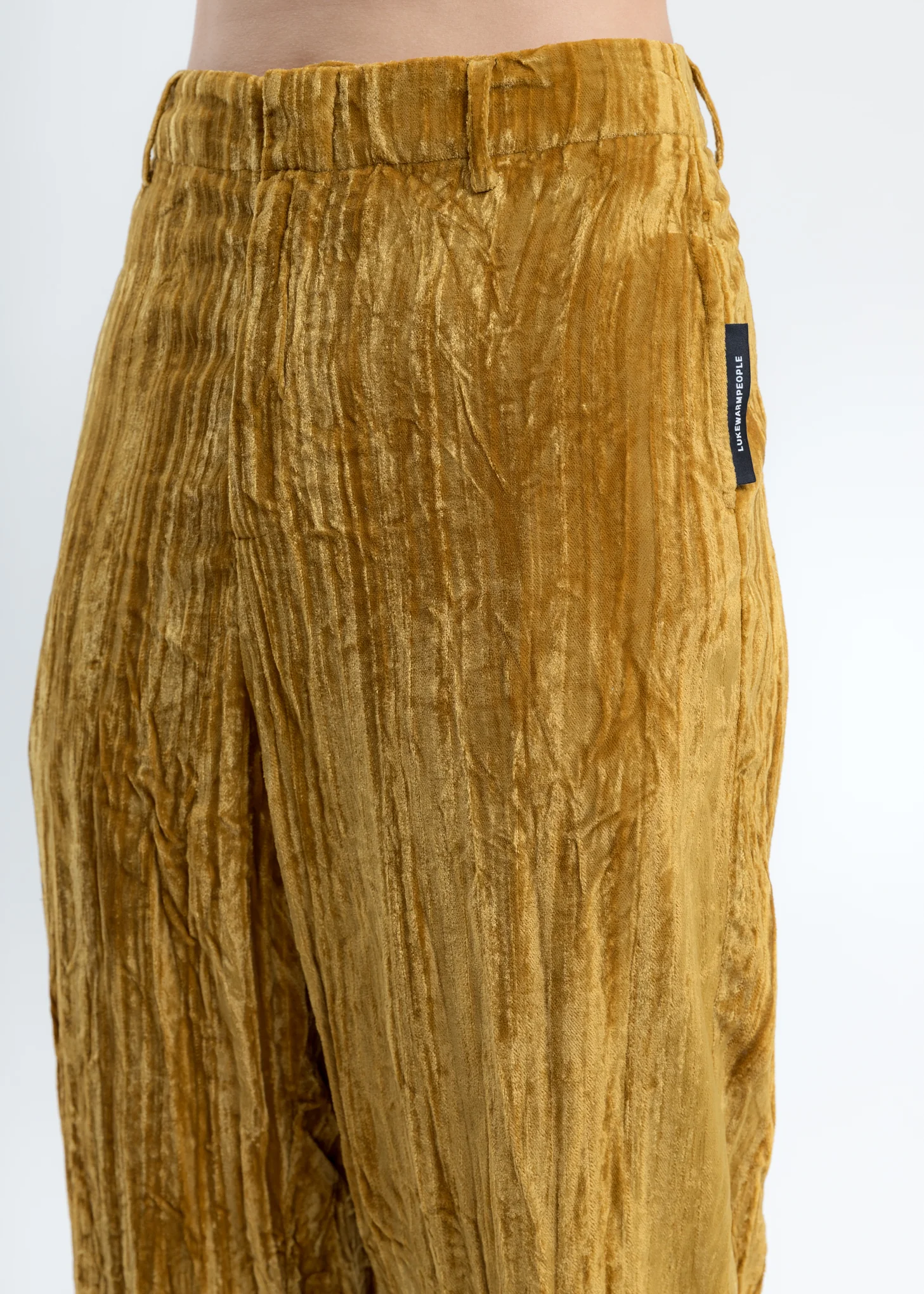 Mustard Velvet Pajama Pants - Image 3