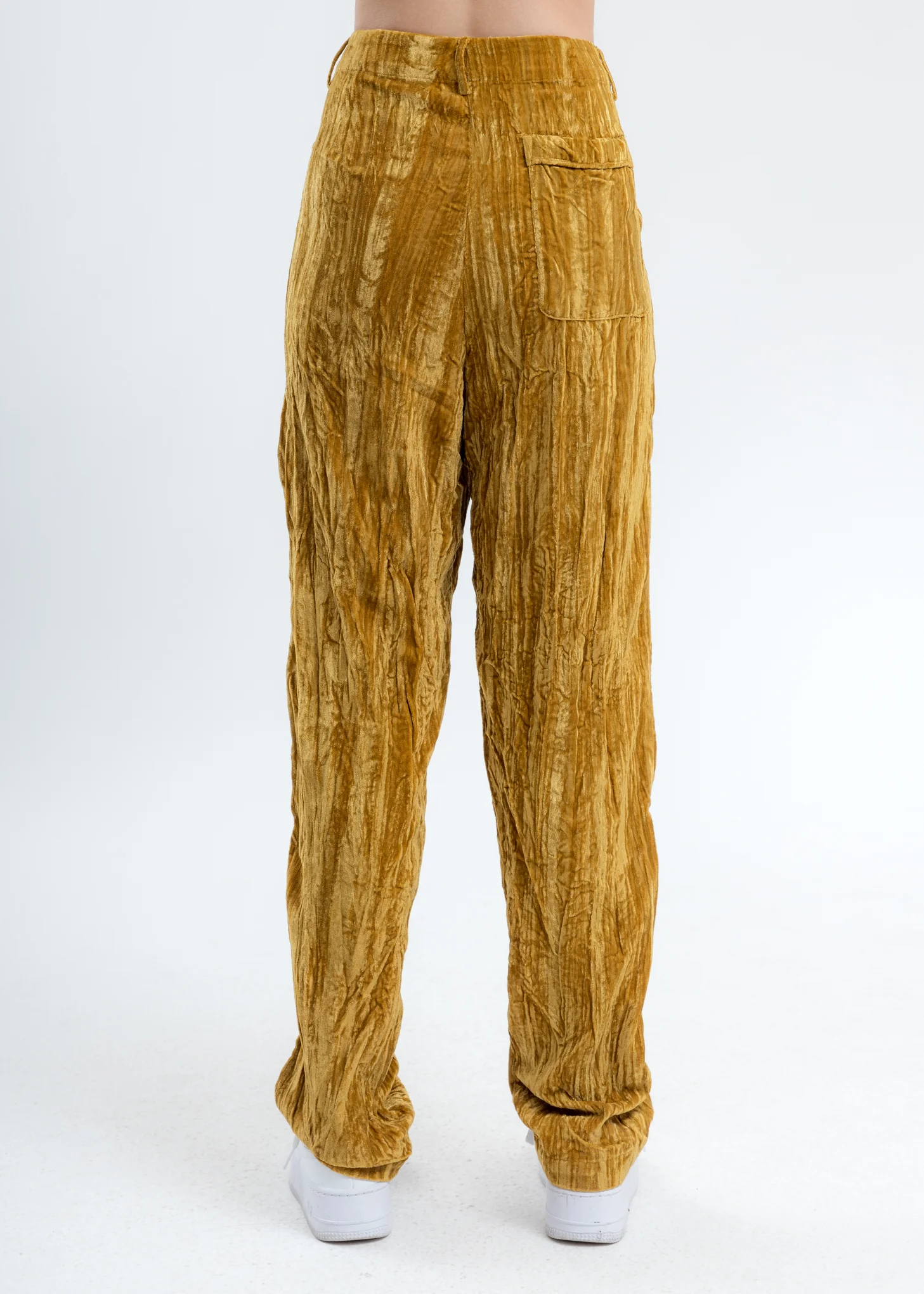 Mustard Velvet Pajama Pants - Image 4