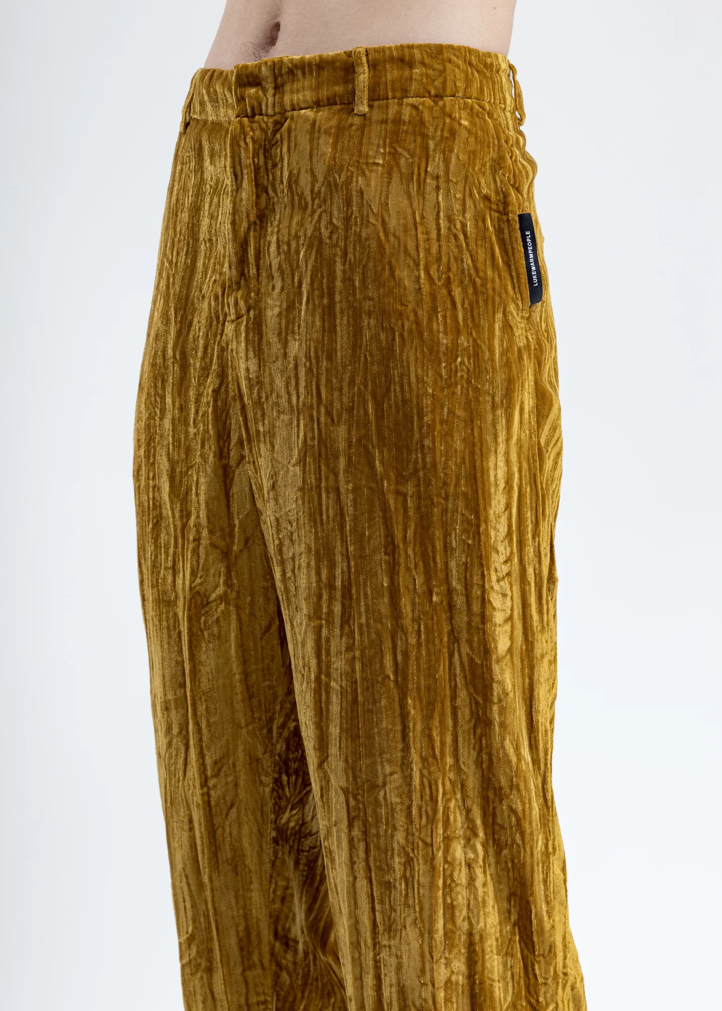 Mustard Velvet Pajama Pants - Image 4
