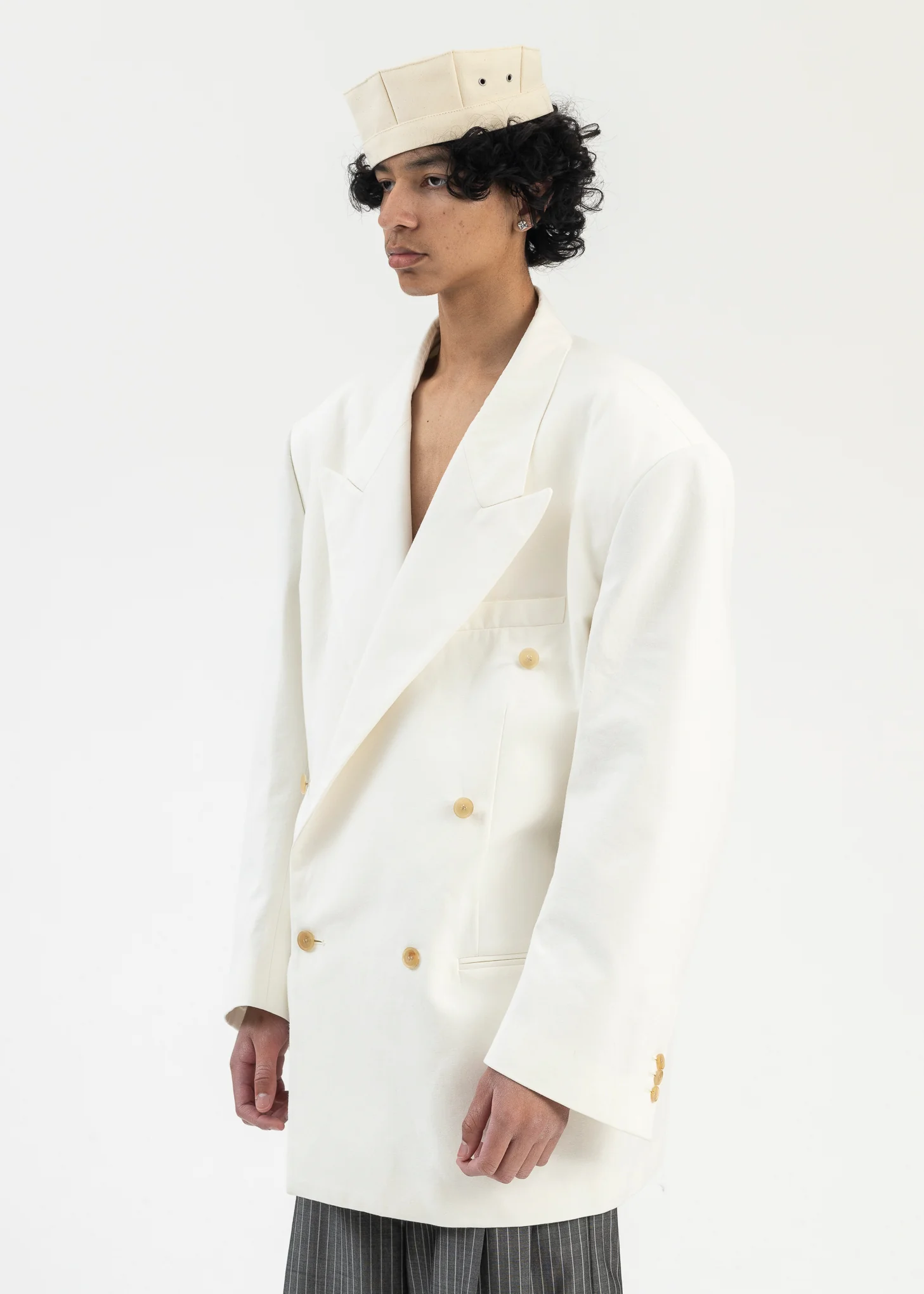 Nature Peaked Lapel Blazer - Image 3