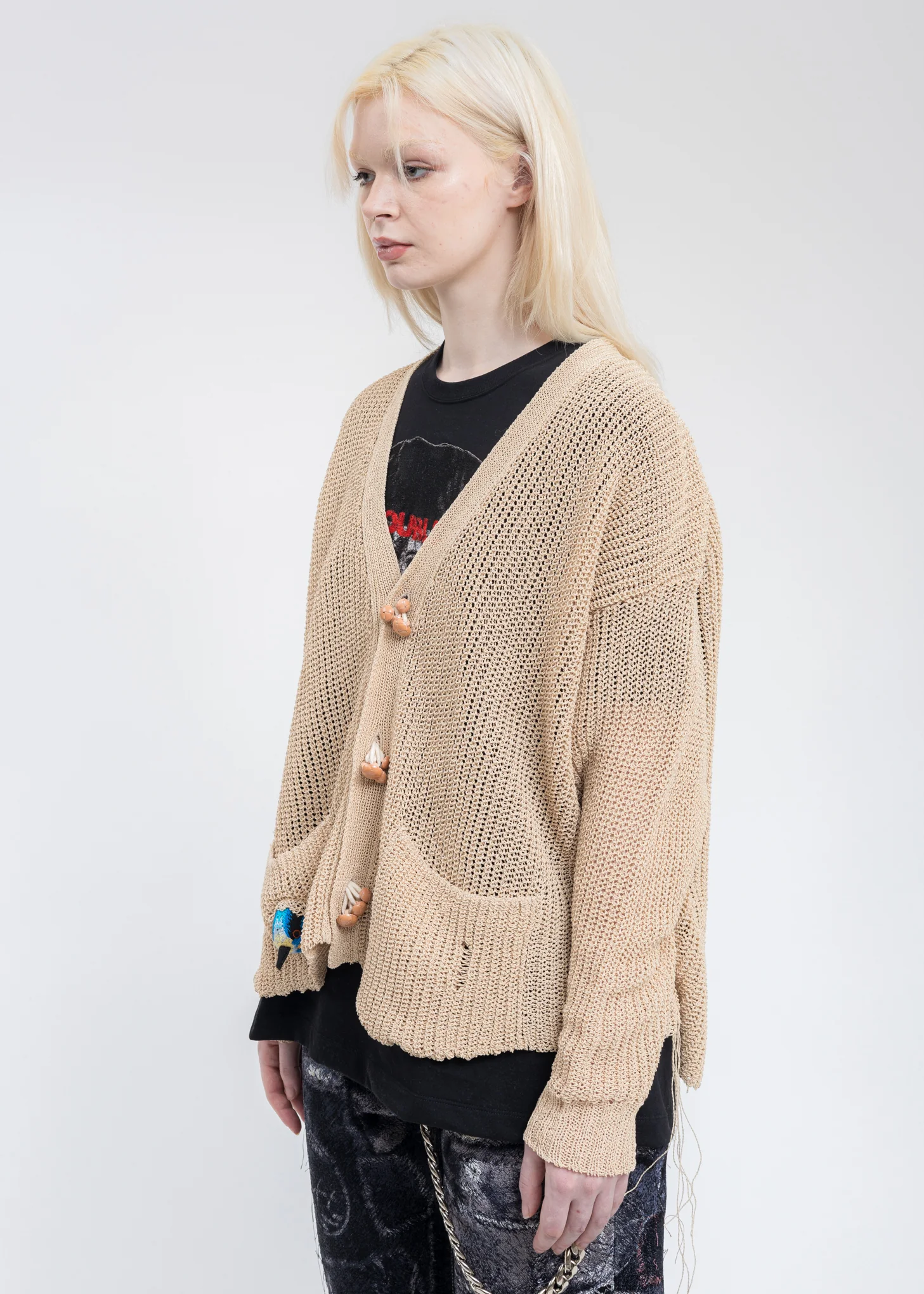 Nature WOOD YARN Cardigan - Image 3