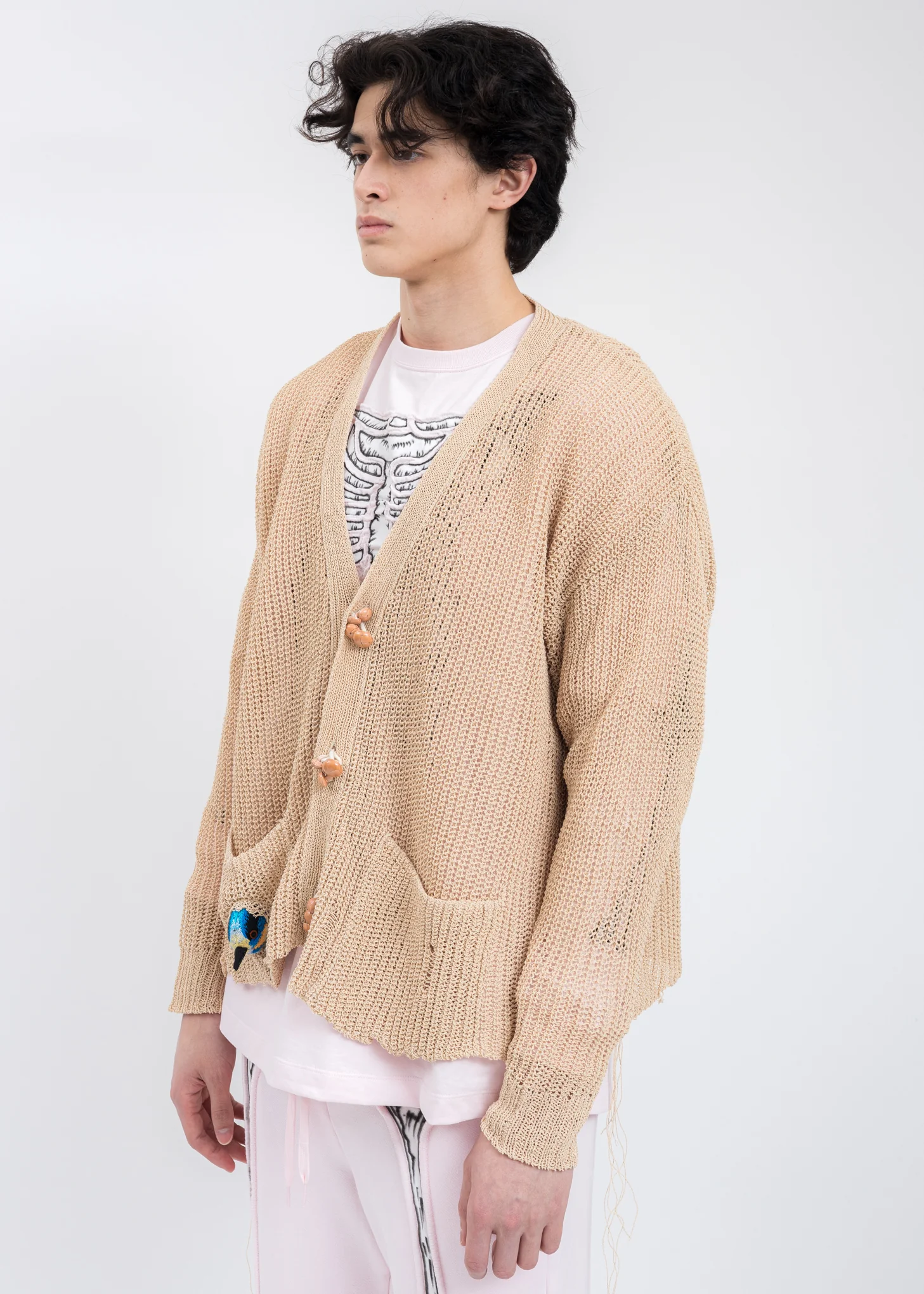 Nature WOOD YARN Cardigan - Image 3