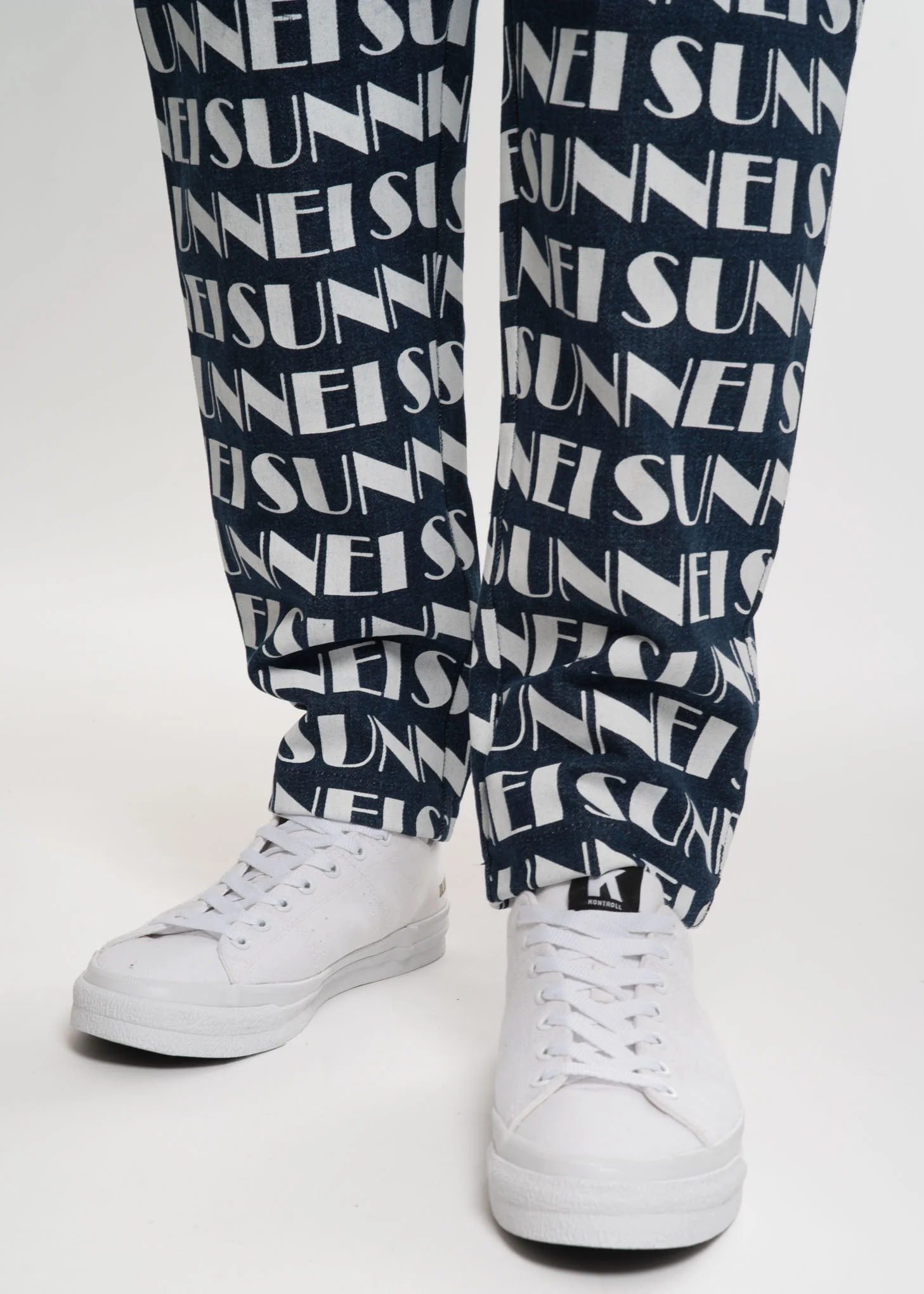 Navy All Over Washed Denim Pants - Image 6