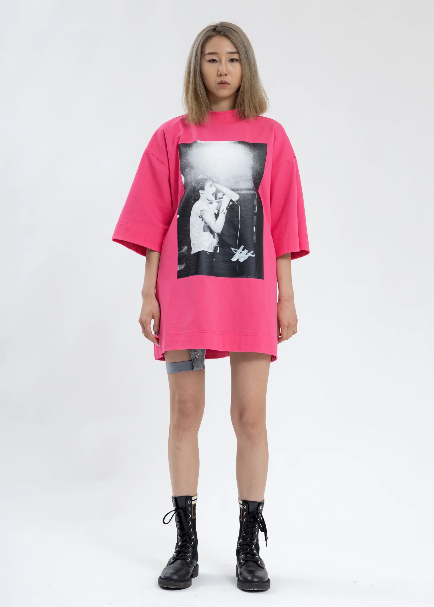 Navy And Pink Reversible Gig T-shirt - Image 11