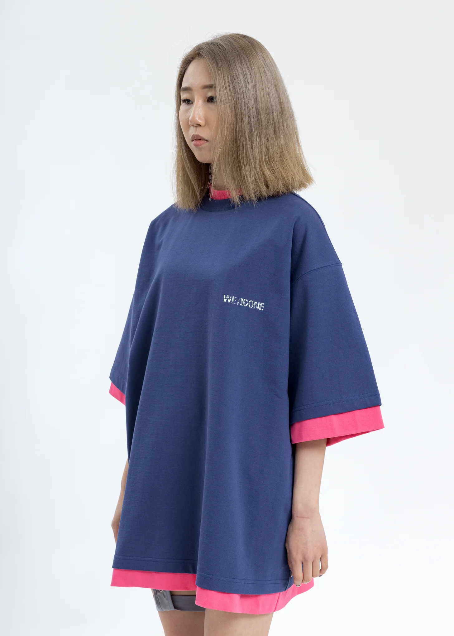Navy And Pink Reversible Gig T-shirt - Image 3