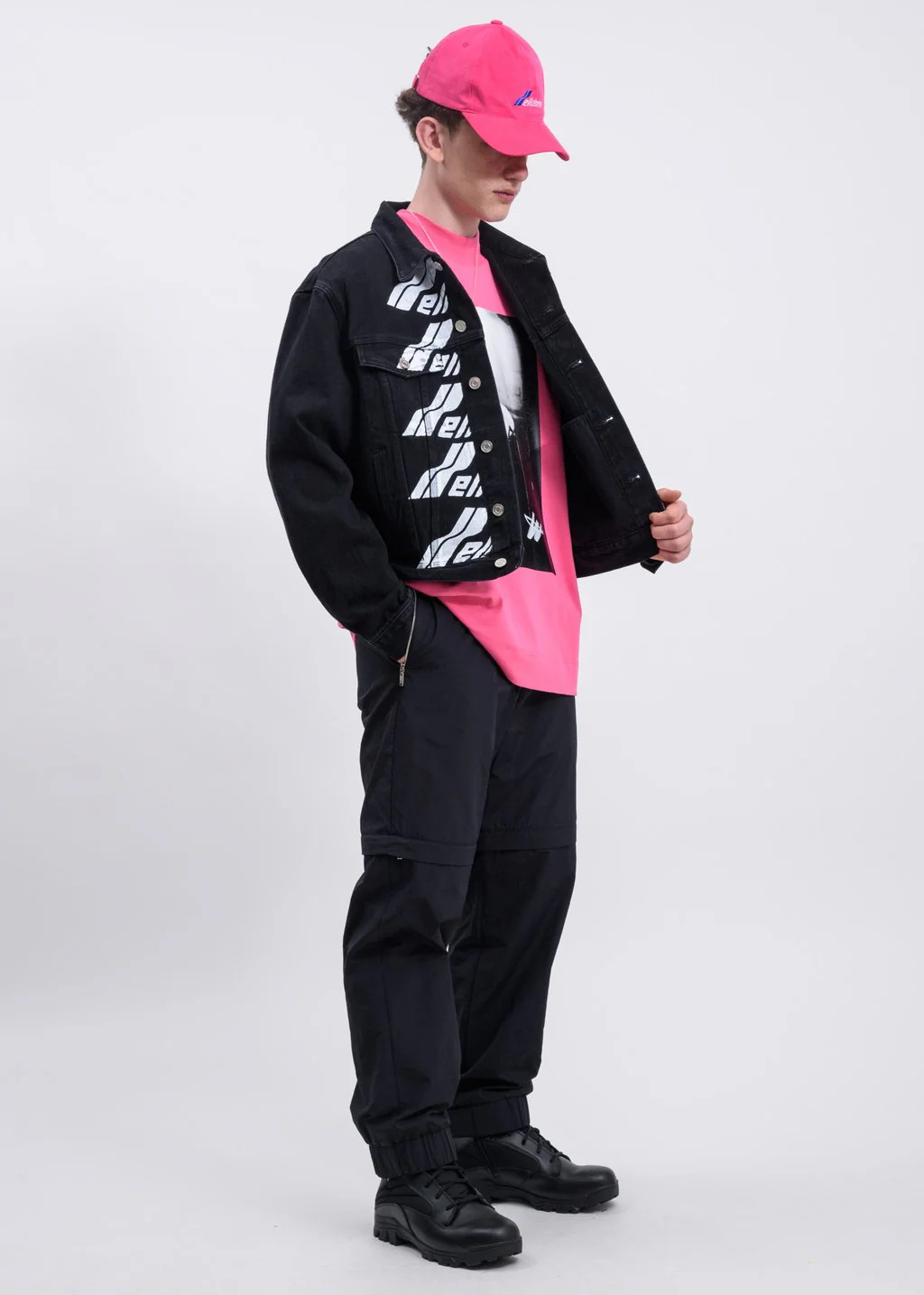 Navy And Pink Reversible Gig T-shirt - Image 7