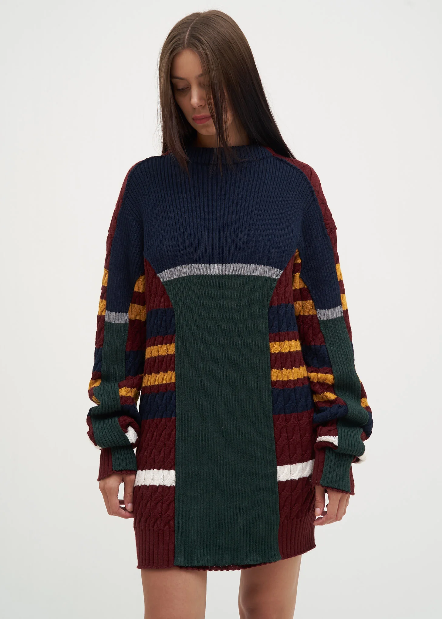 Navy and Red Skinny Knit Sweater - Image 4