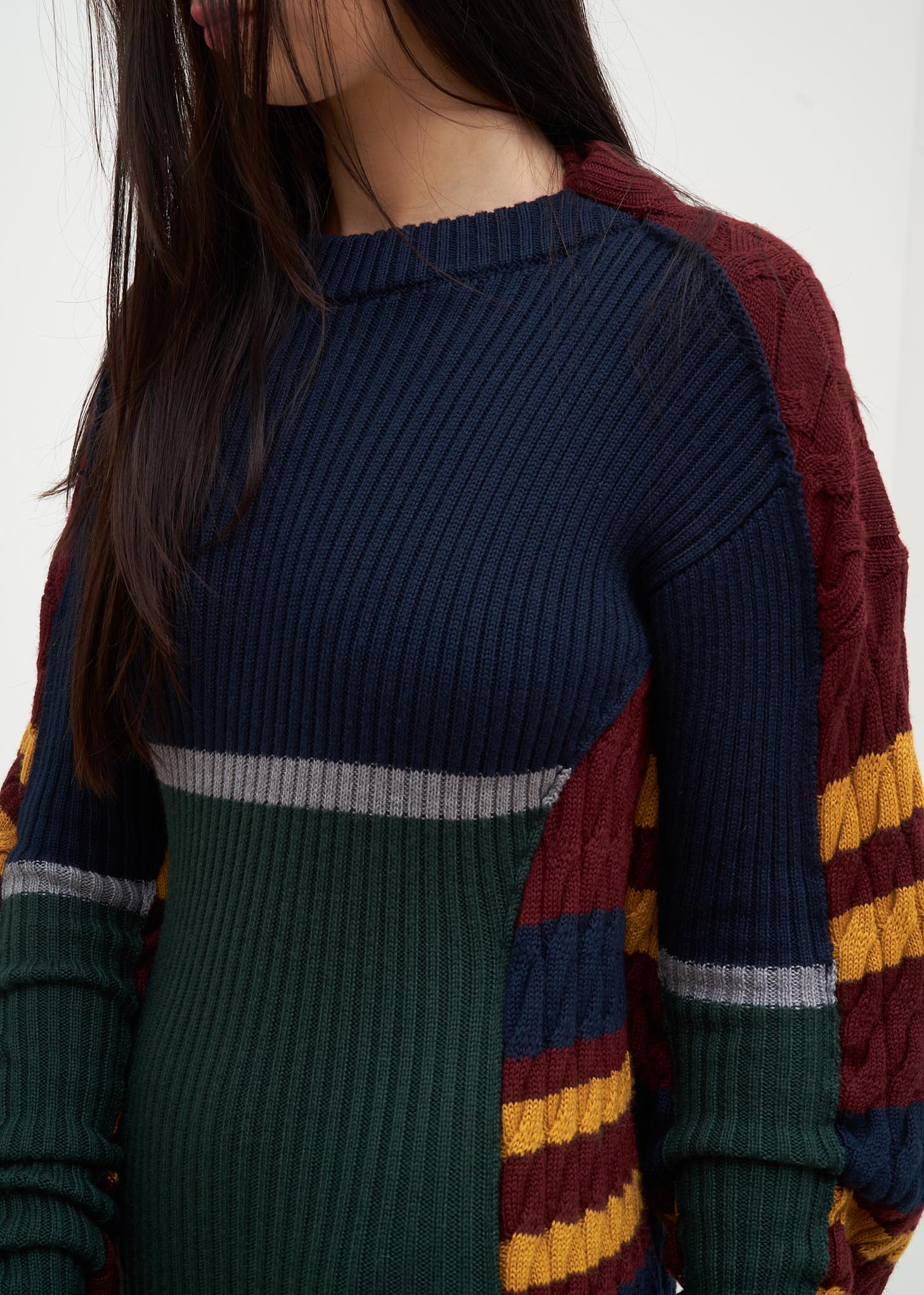 Navy and Red Skinny Knit Sweater - Image 5