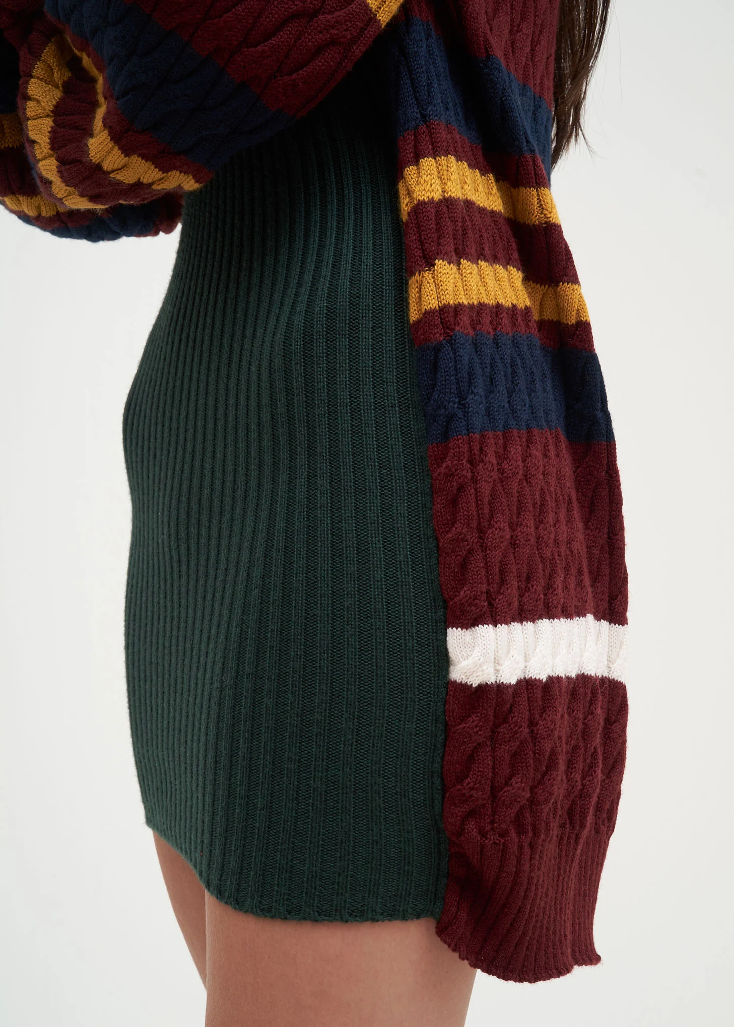 Navy and Red Skinny Knit Sweater - Image 6