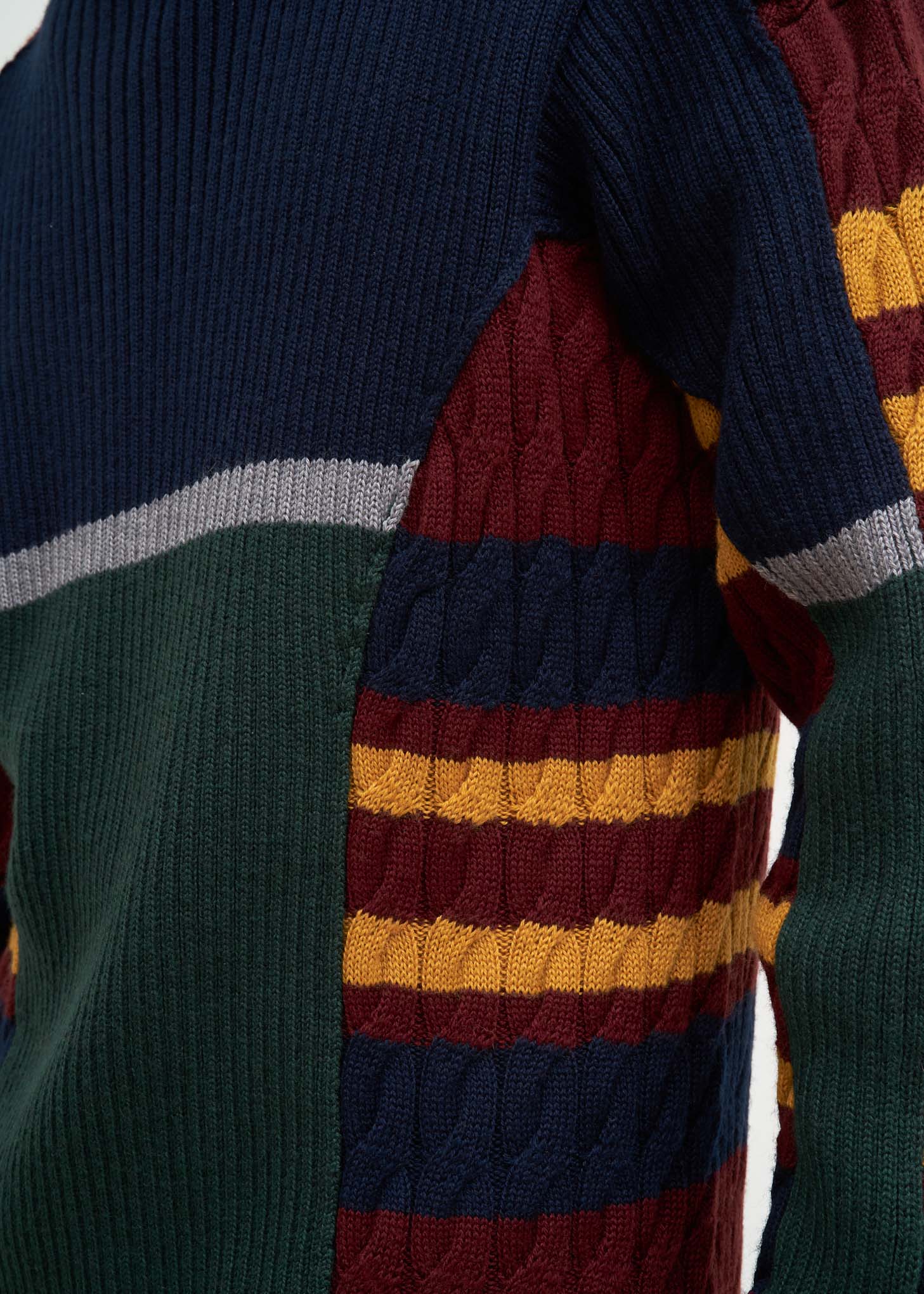 Navy and Red Skinny Knit Sweater - Image 7