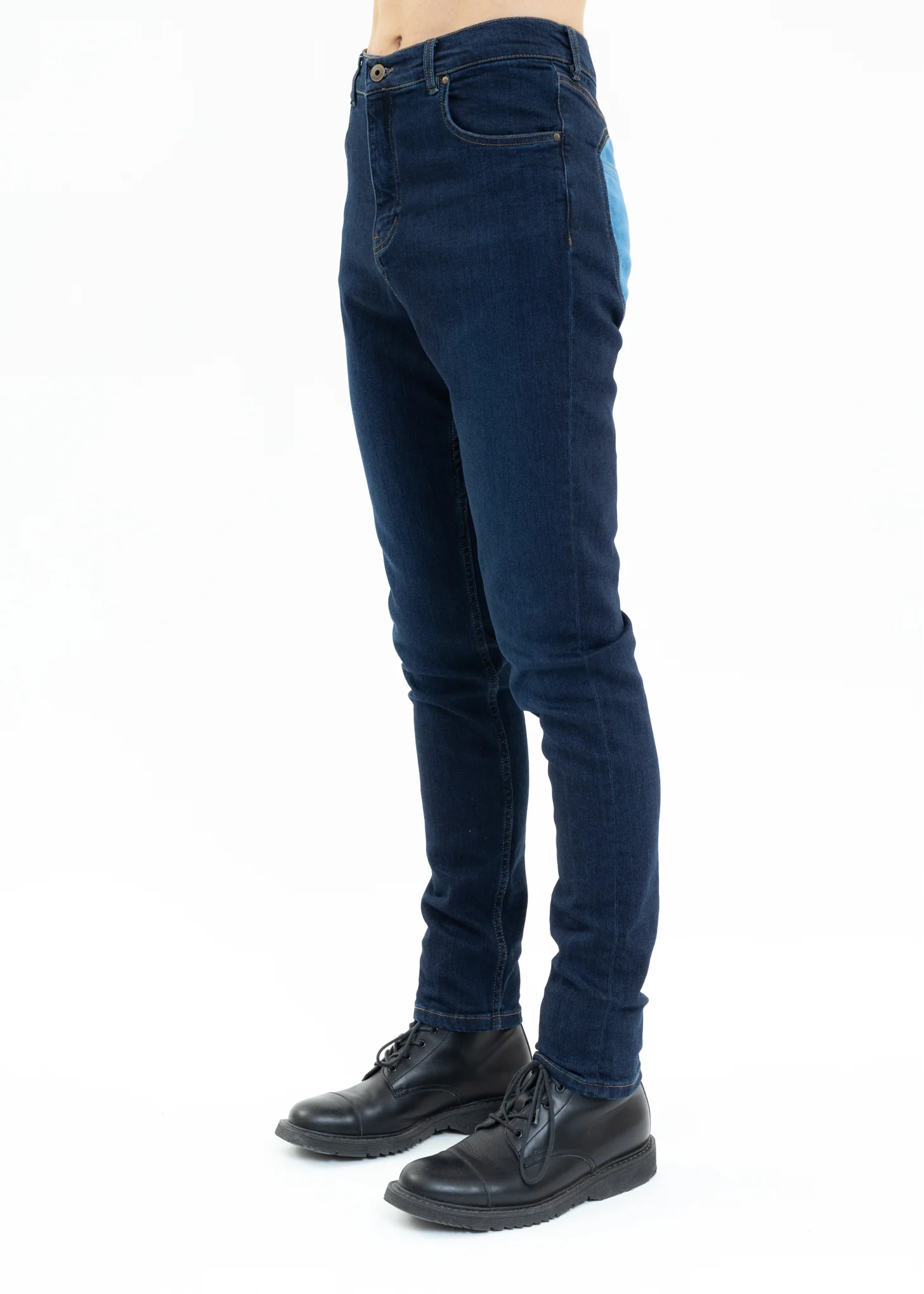 Navy BICOLOR HEART LEGGINGS Jeans - Image 3