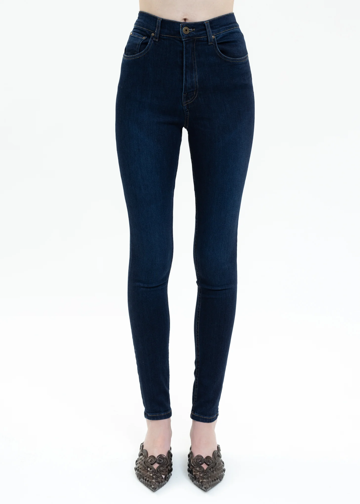 Navy BICOLOR HEART LEGGINGS Jeans - Image 2