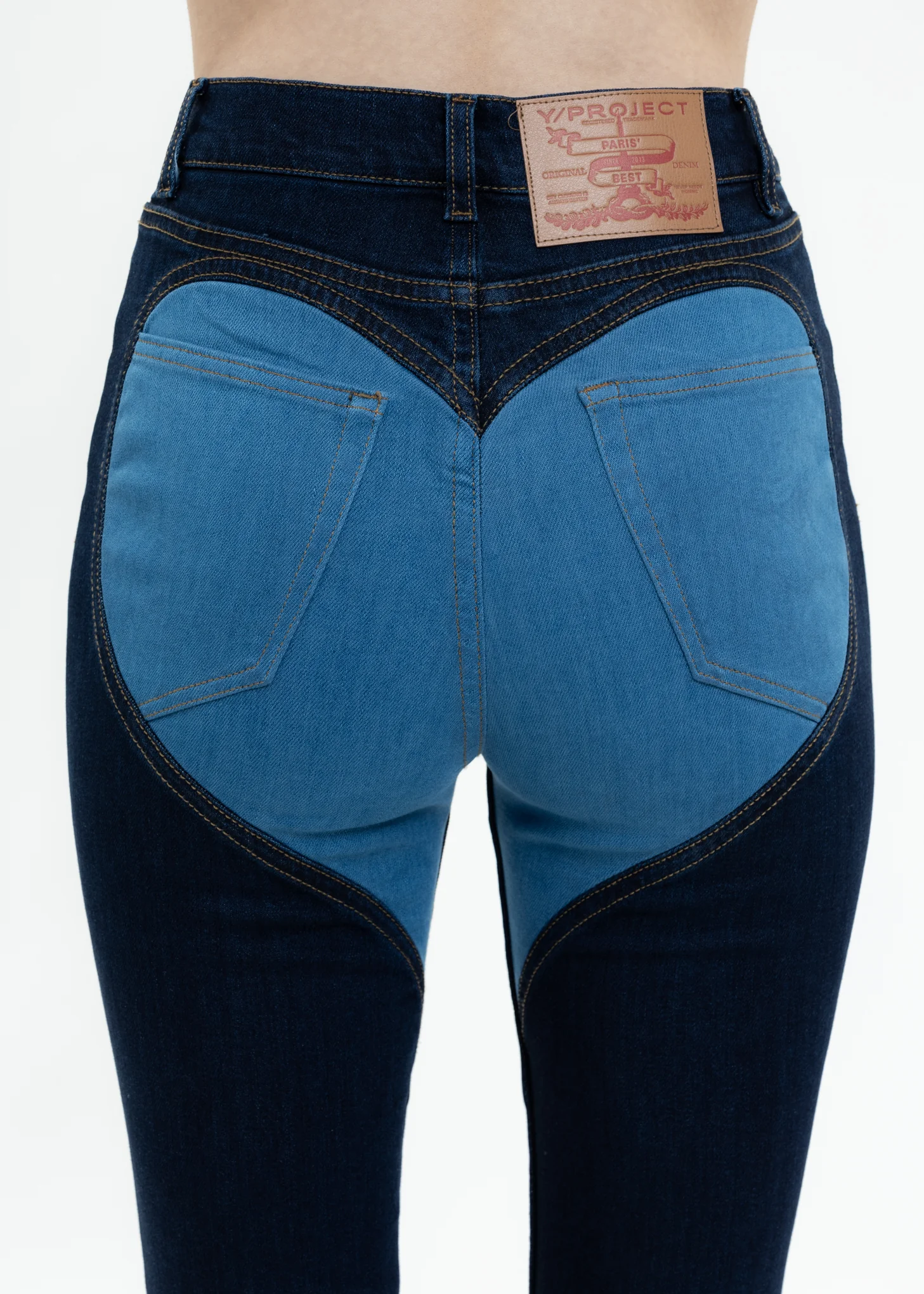 Navy BICOLOR HEART LEGGINGS Jeans - Image 3