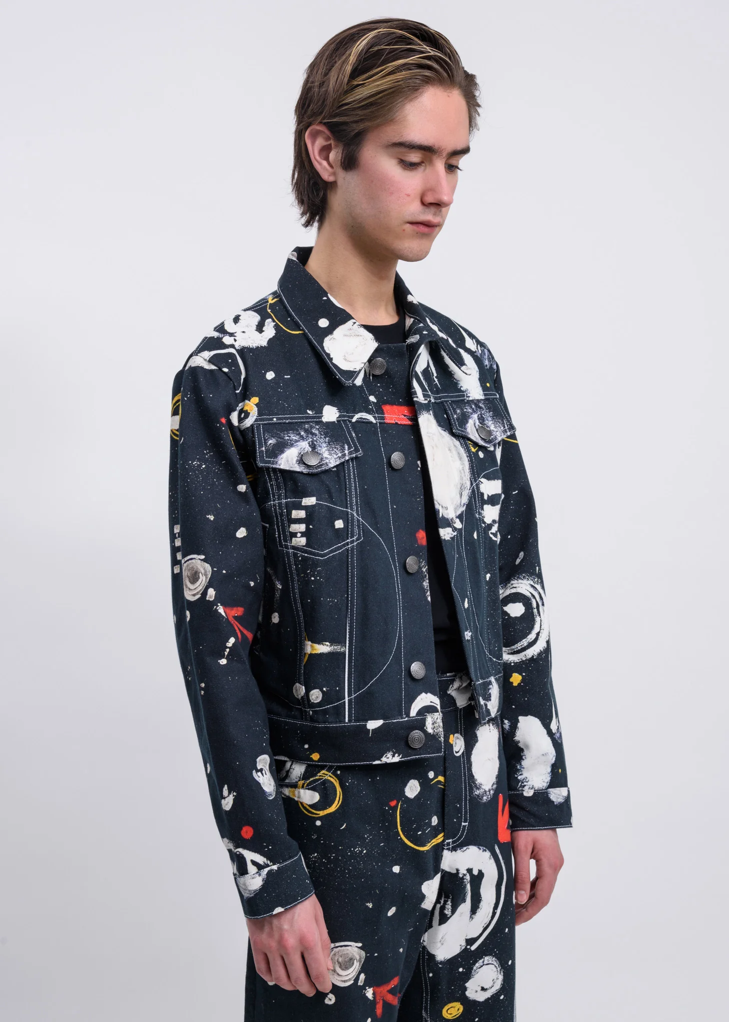 Navy Blue Asteroids Denim Jacket - Image 5