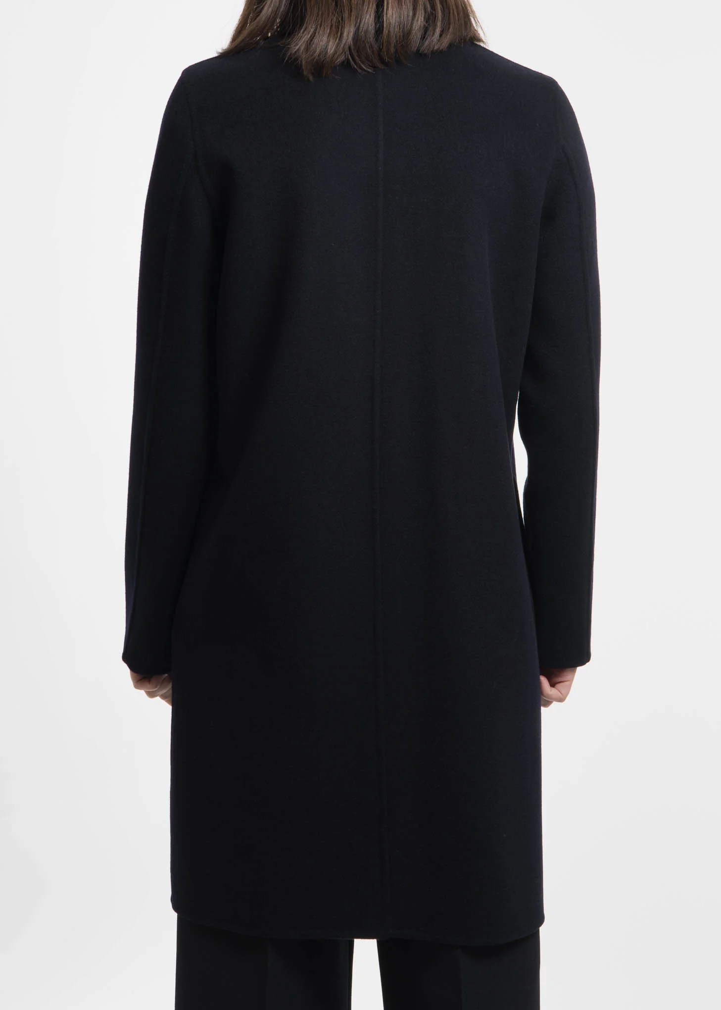 Navy Cashmere Wool Blend Maelis Coat - Image 3