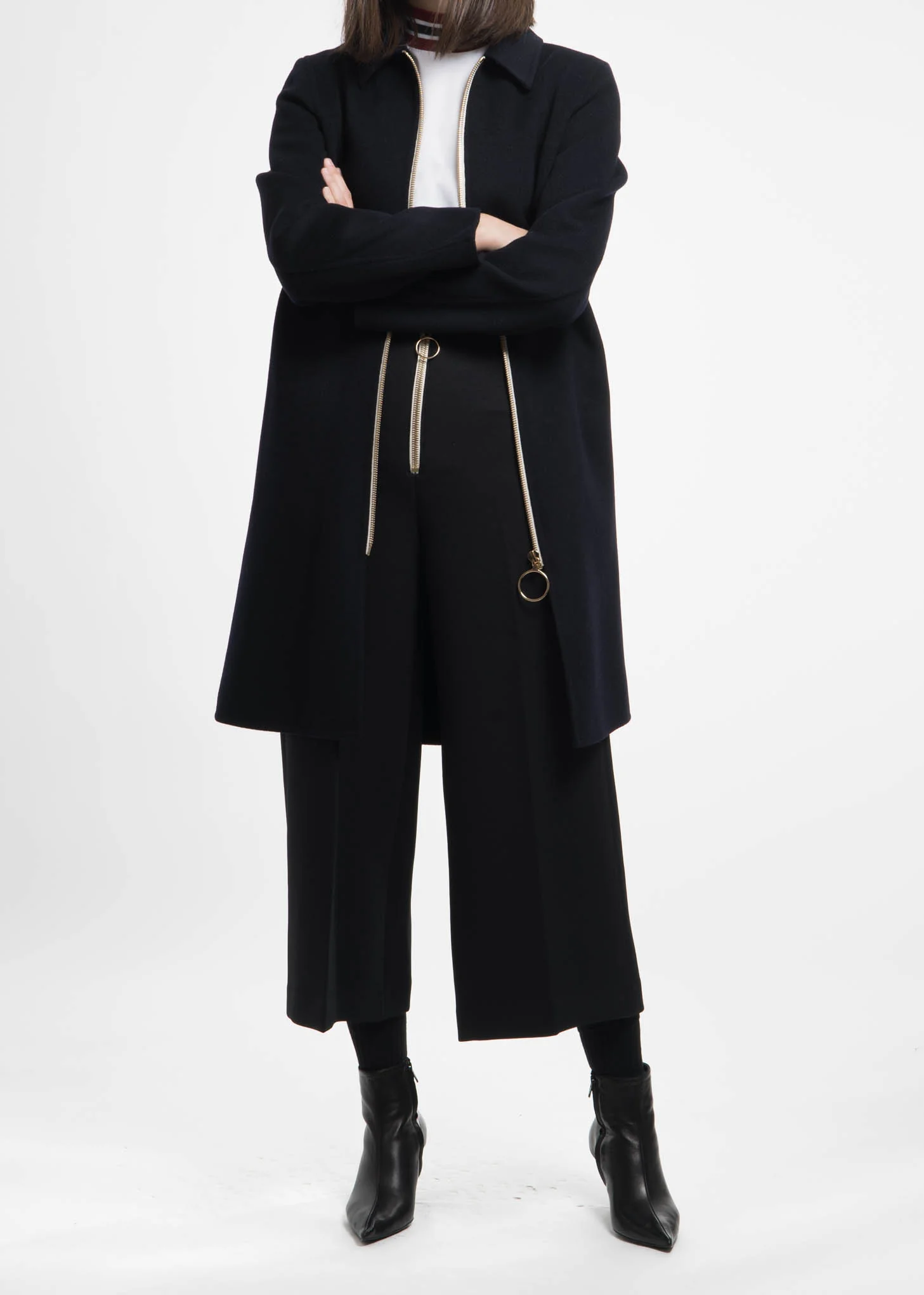 Navy Cashmere Wool Blend Maelis Coat - Image 8