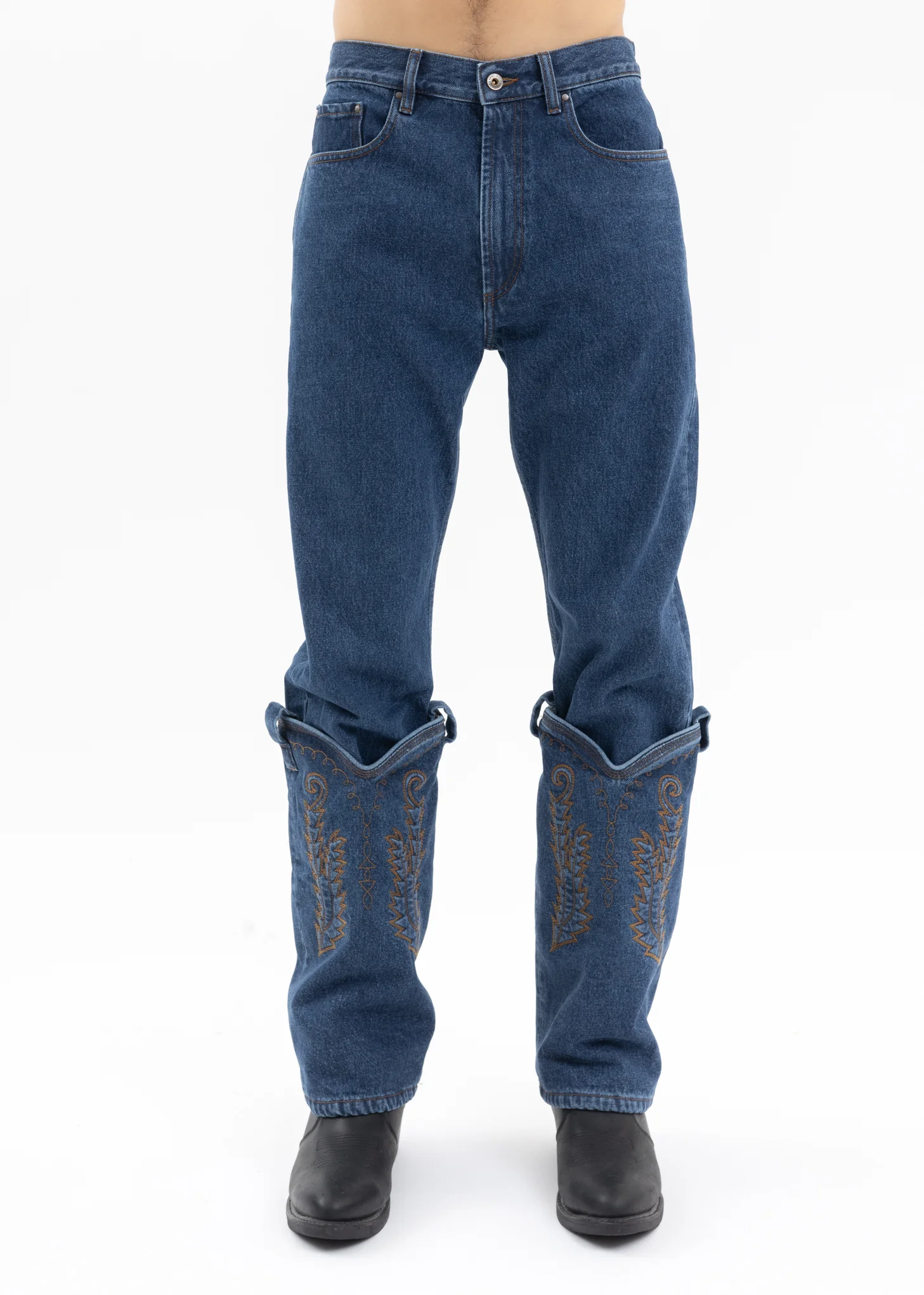 NAVY CLASSIC COWBOY CUFF JEANS