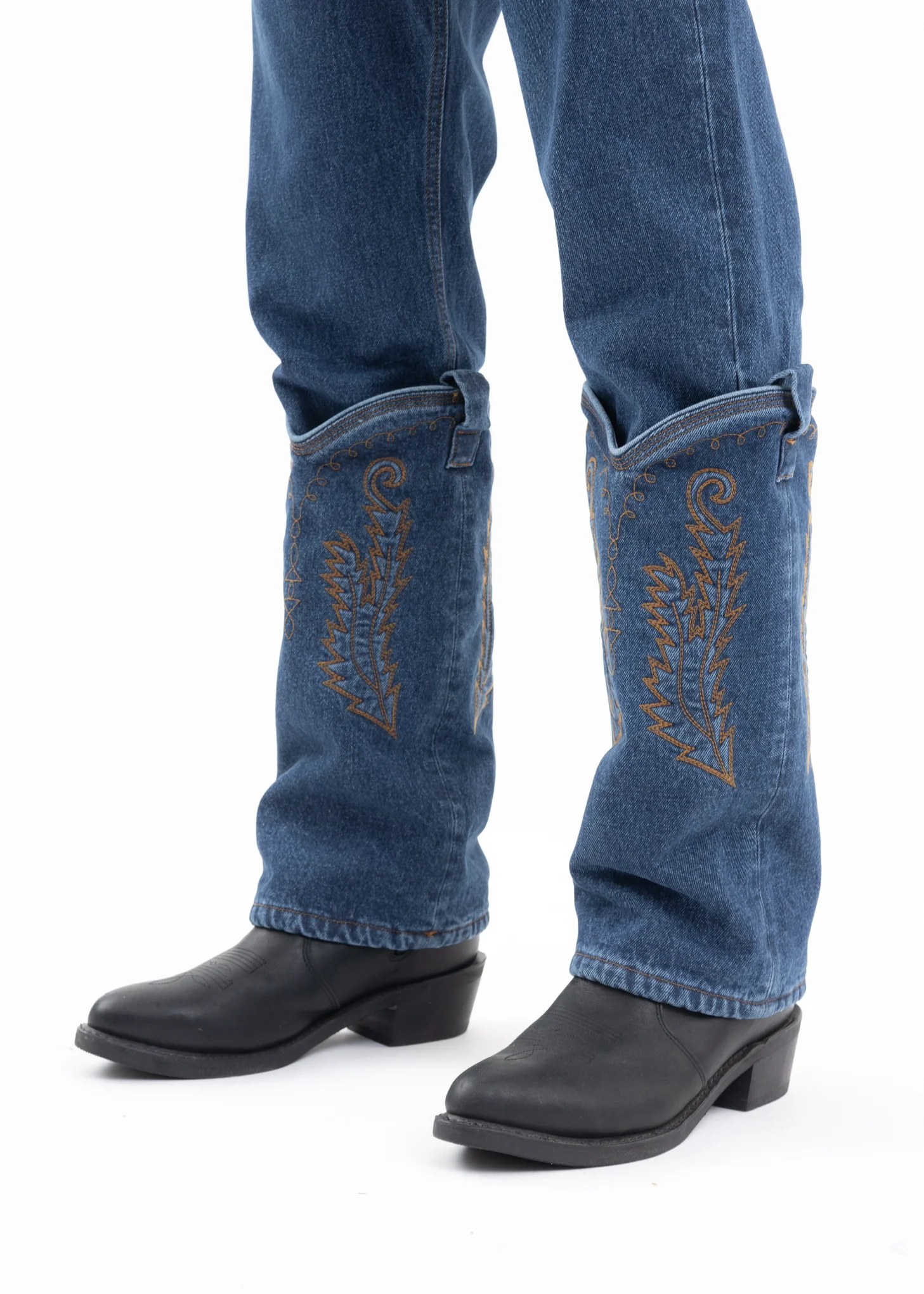 NAVY CLASSIC COWBOY CUFF JEANS - Image 2
