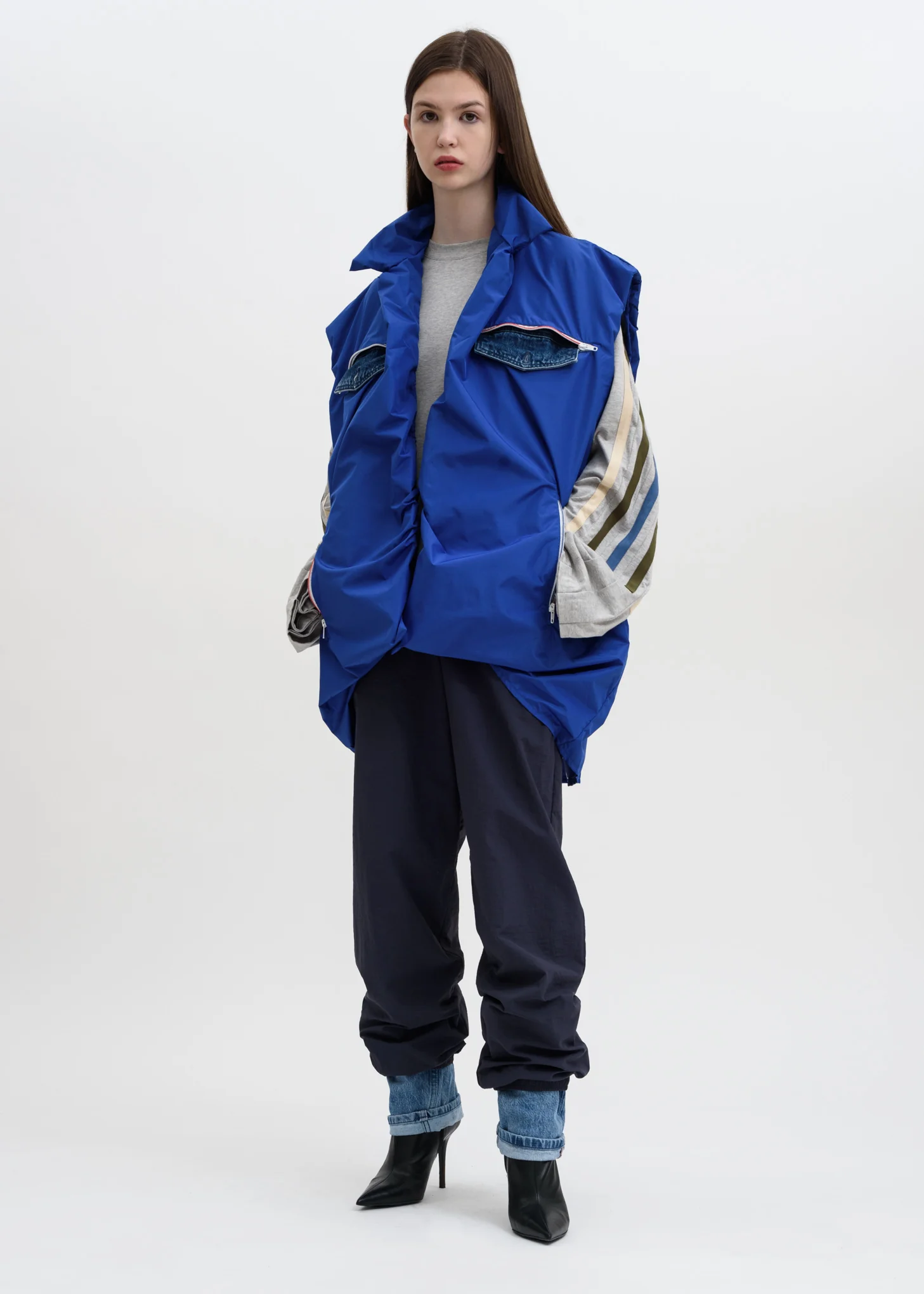 Navy Covered Denim Vest - Image 10